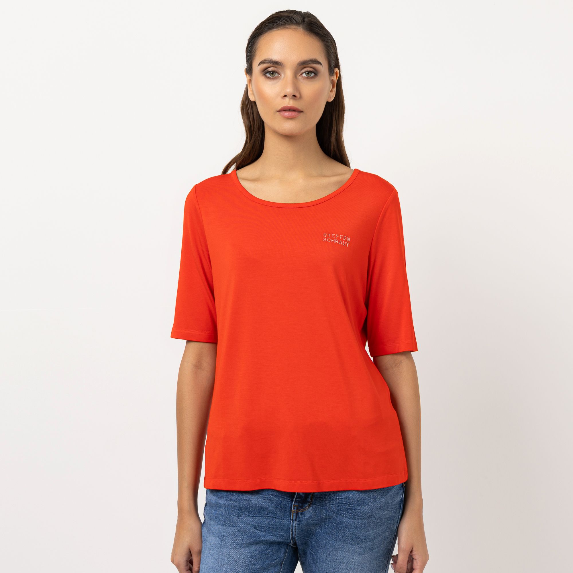 STEFFEN SCHRAUT Shirt Ibiza langer Halbarm mit ECOVERO Viskose figurumspielend