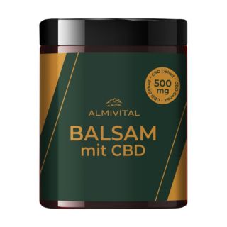 ALMIVITAL Balsam mit CBD und Kokosöl im Glastiegel 180ml