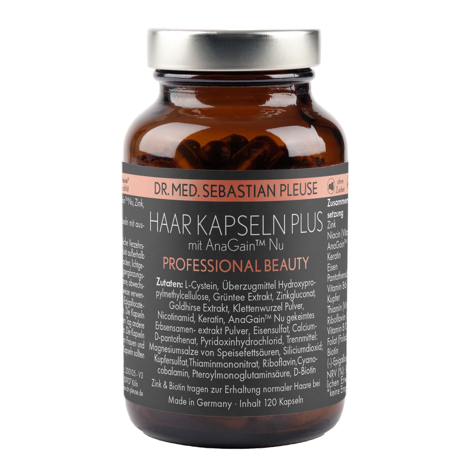 Dr. med. Sebastian Pleuse Haar Kapseln mit AnaGain™ Nu & Keratin 120 Stück. für 60 T.