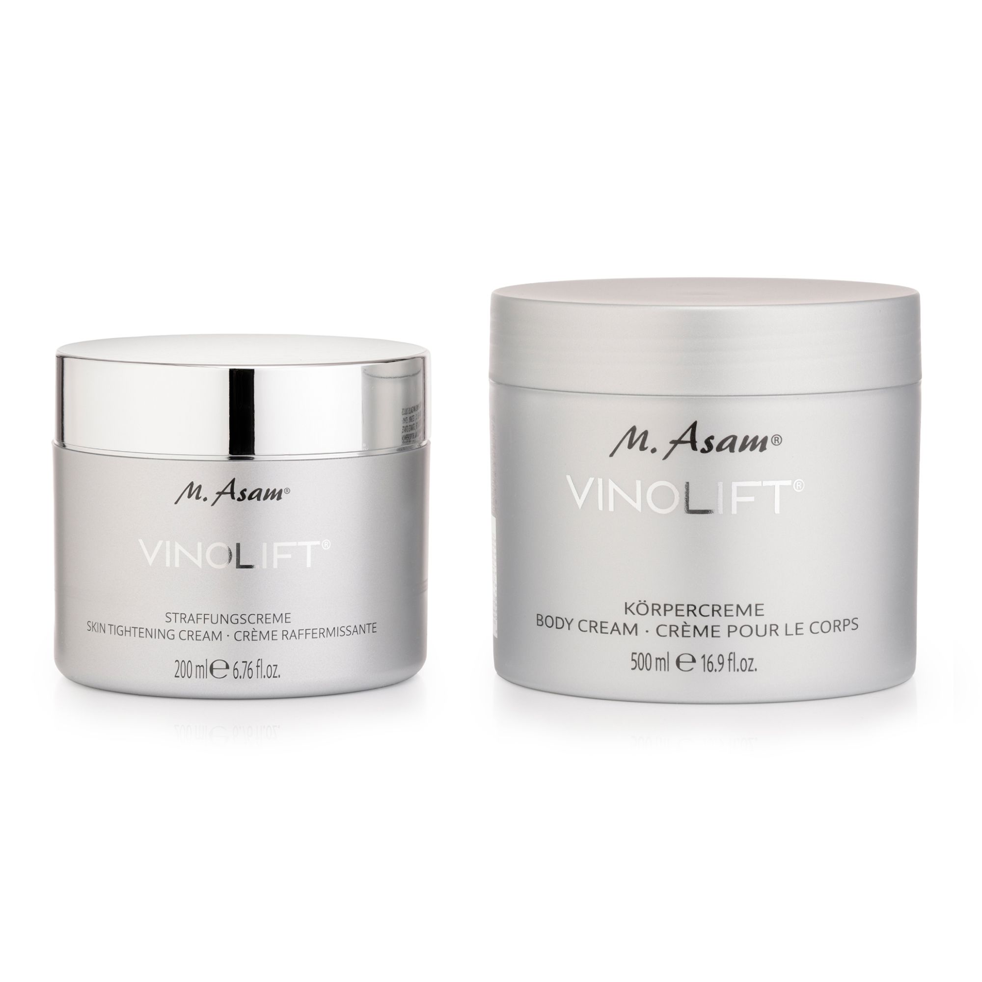 M.ASAM® Vinolift® Straffungscreme 200ml Bodycreme 500ml