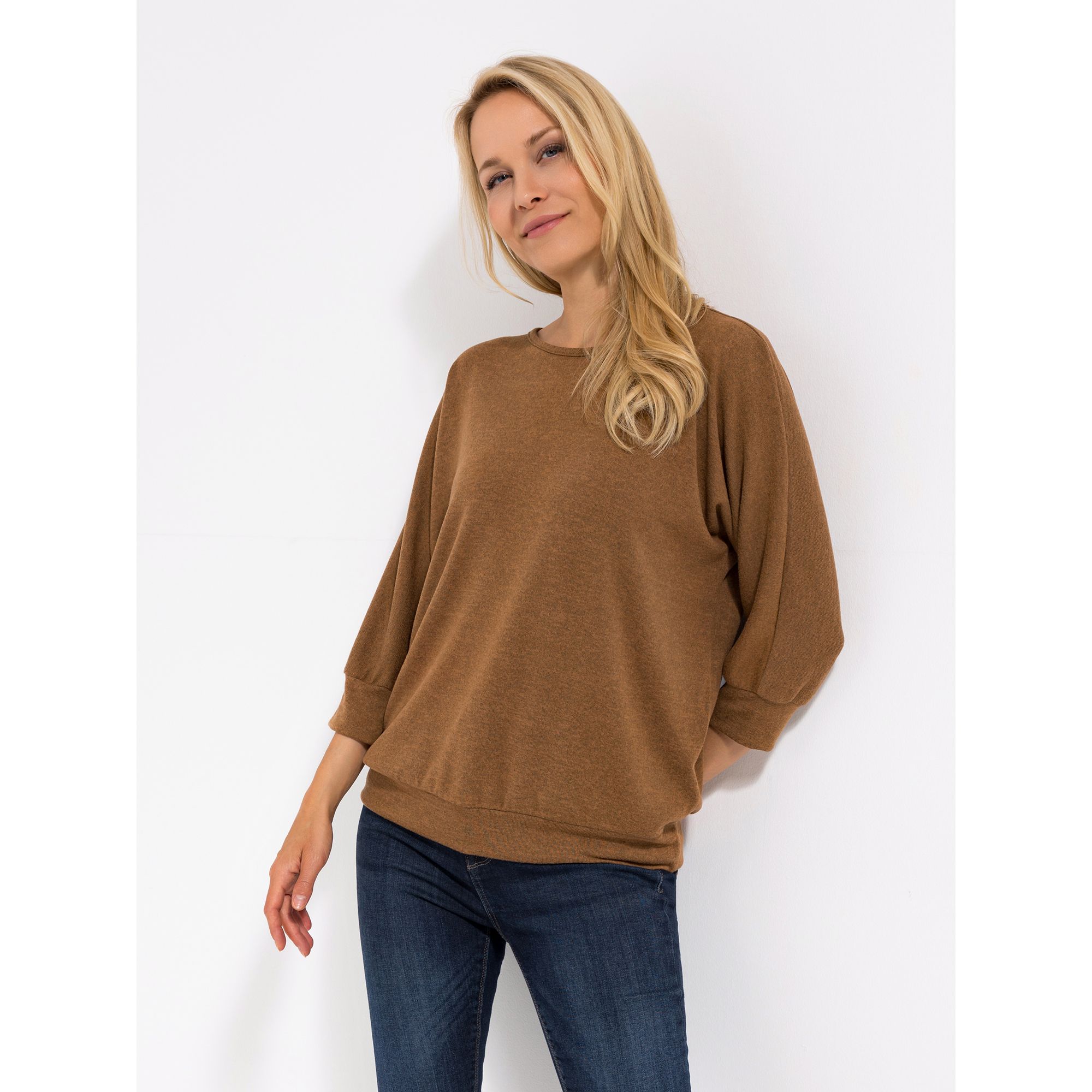 KIM & CO. Shirt, 3/4-Arm Soft Touch Jersey Saumbündchen leger weit