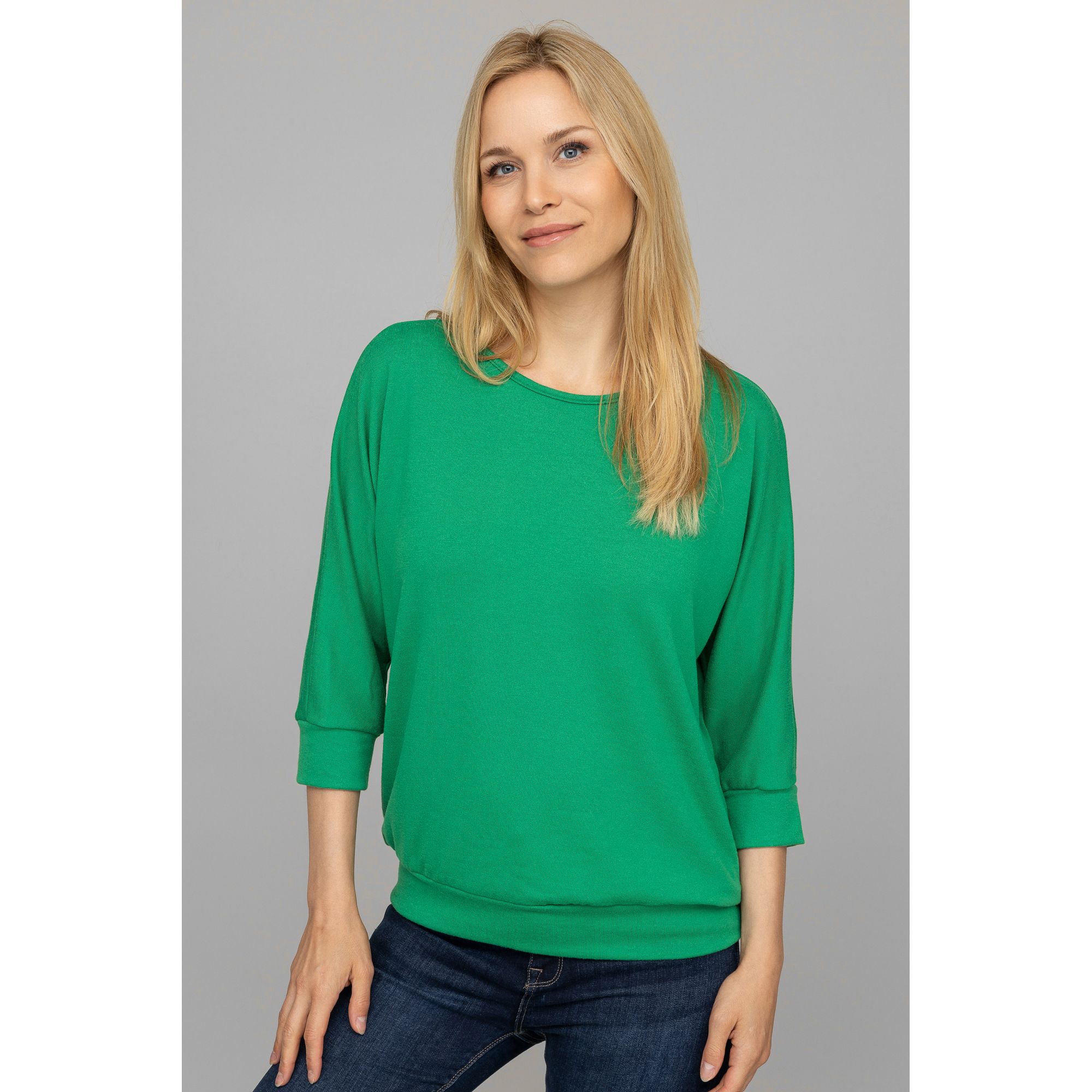 KIM & CO. Shirt, 3/4-Arm Soft Touch Jersey Saumbündchen leger weit