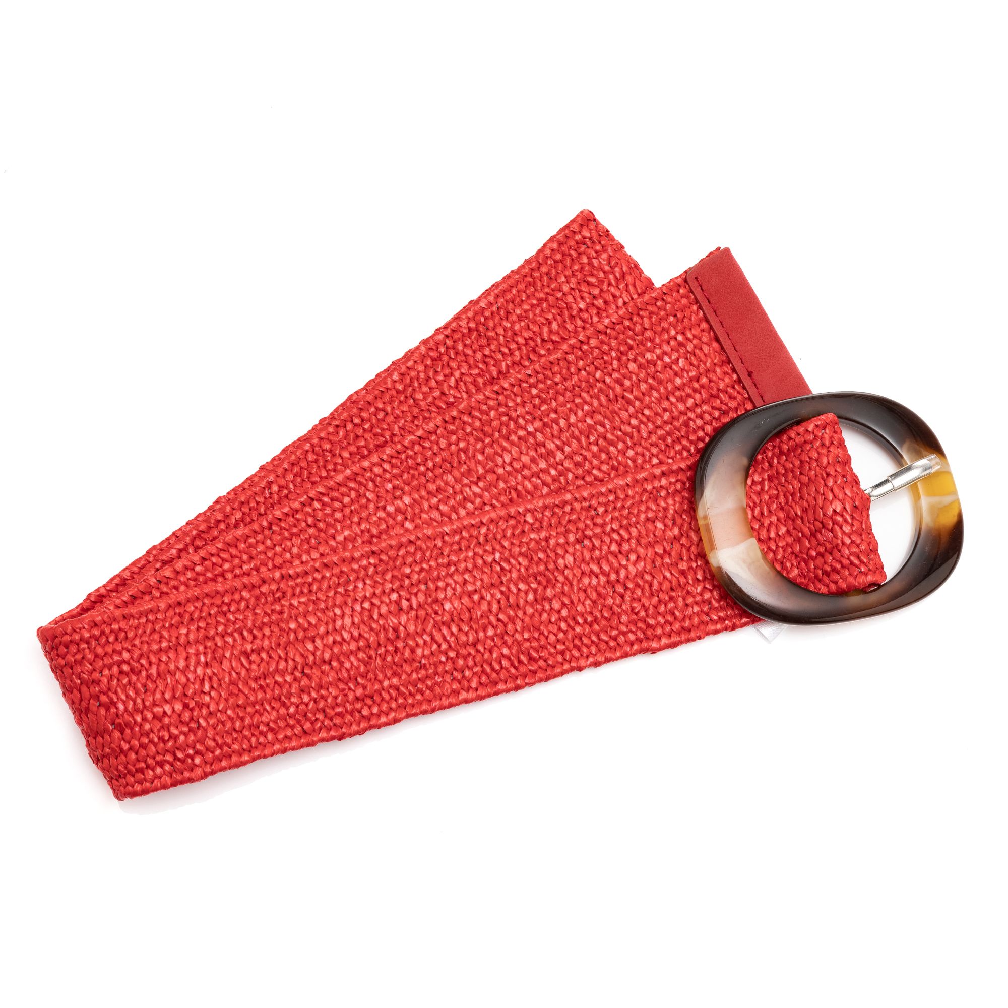 KIM & CO. Gürtel elastischer Riemen Schnalle: Horn-Optik Dornschliesse