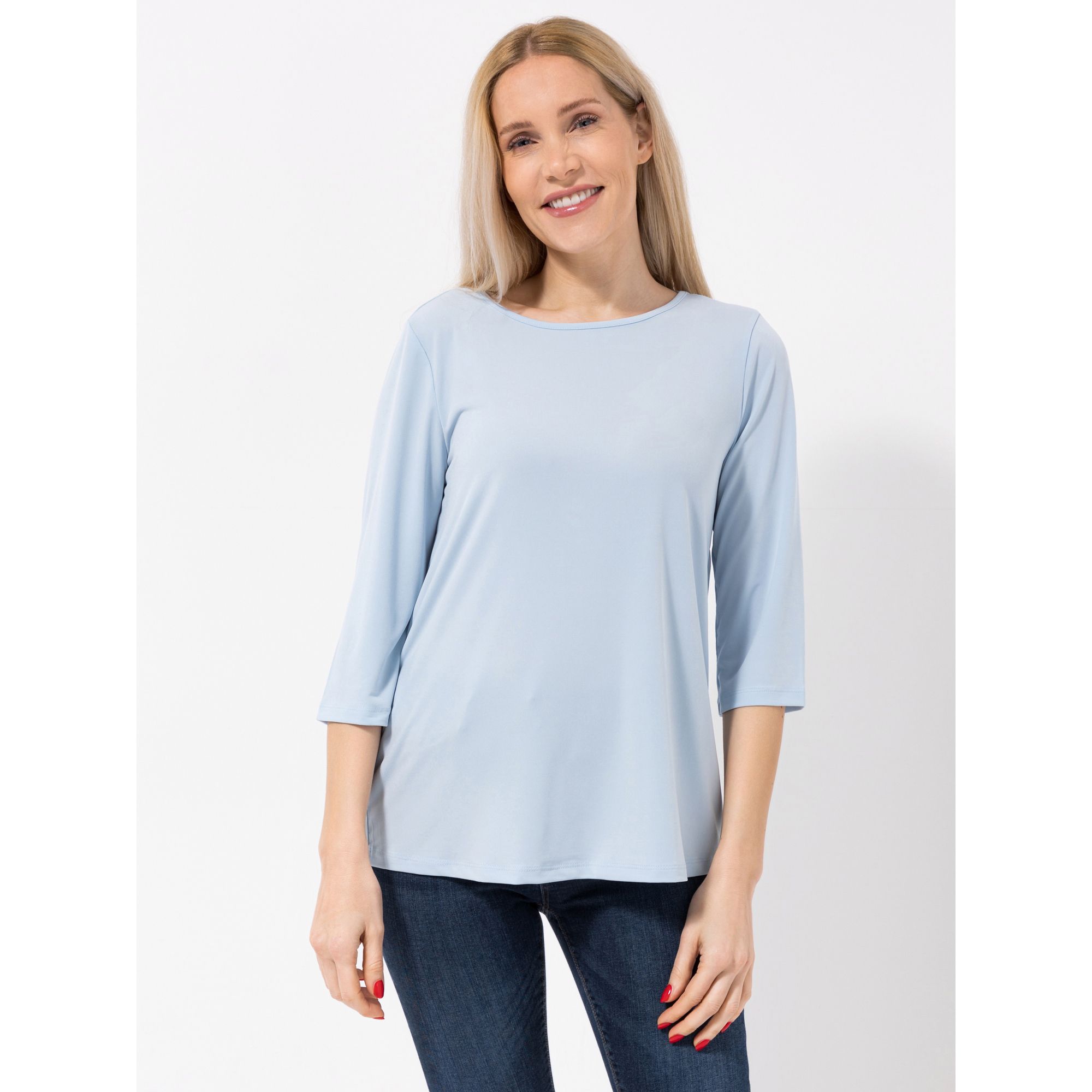 KIM & CO. Shirt, 3/4-Arm Brazil Knit Jersey Rundhalsausschnitt figurumspielend