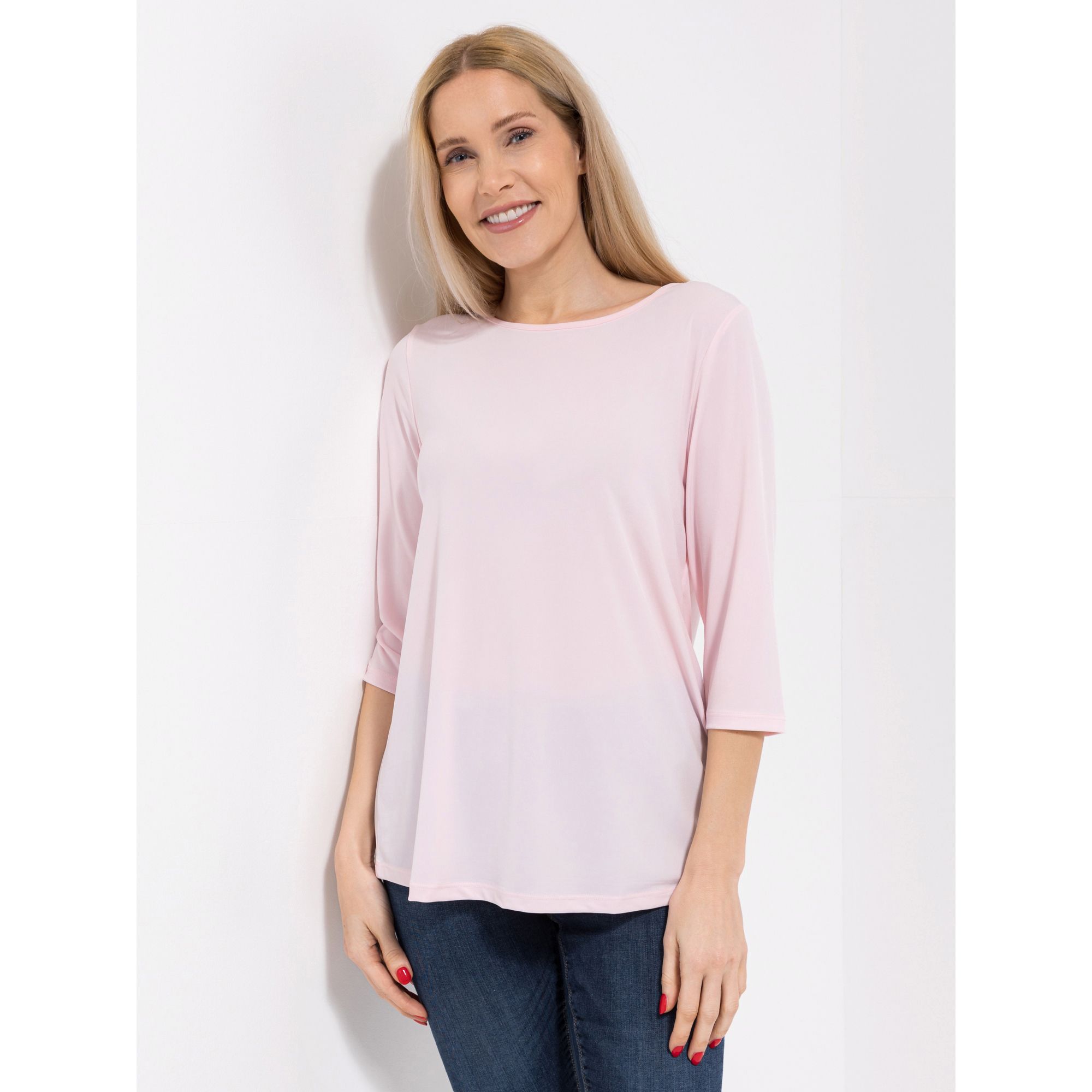 KIM & CO. Shirt, 3/4-Arm Brazil Knit Jersey Rundhalsausschnitt figurumspielend