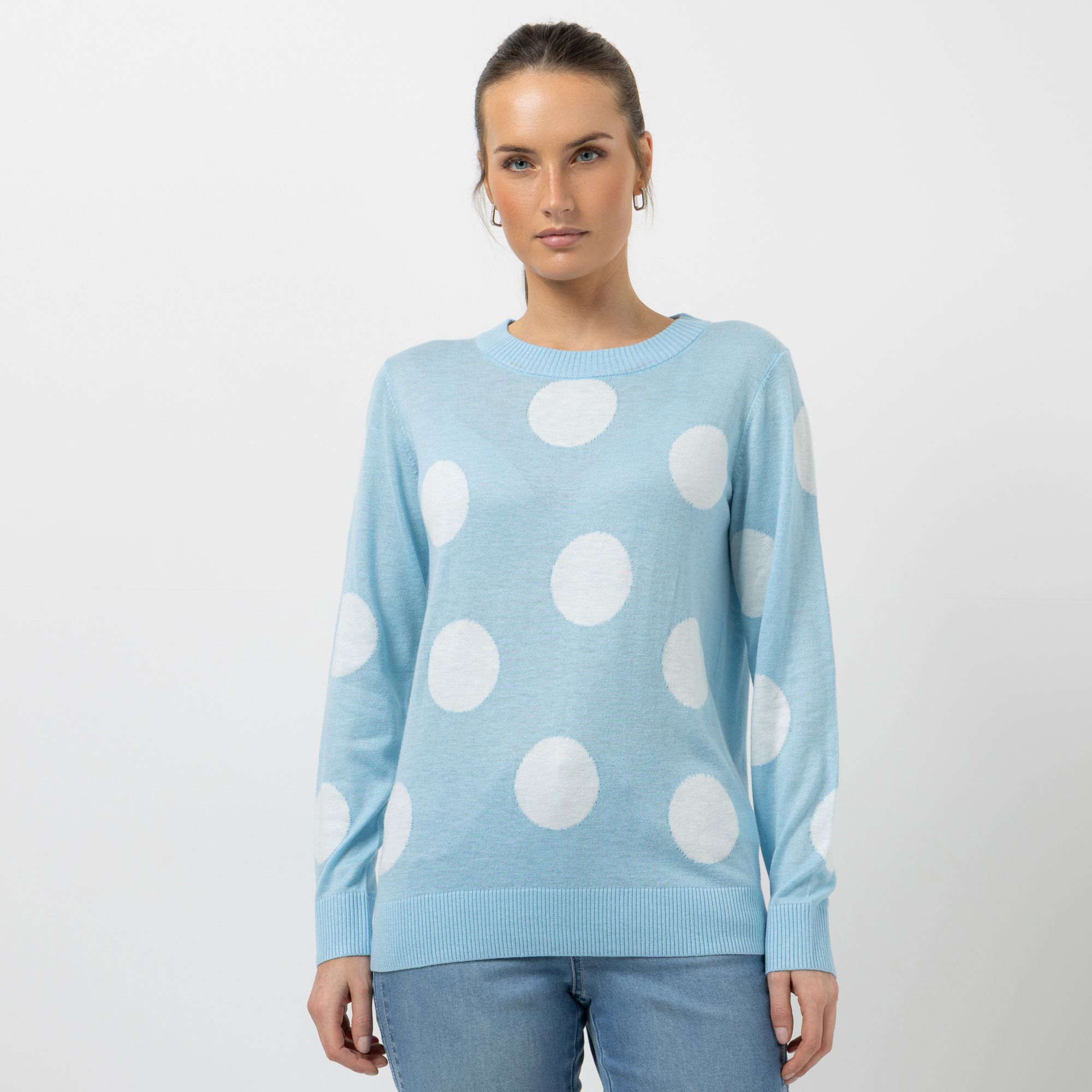 STEFFEN SCHRAUT Pullover Rundhalsausschnitt Kreis-Intarsie figurumspielend