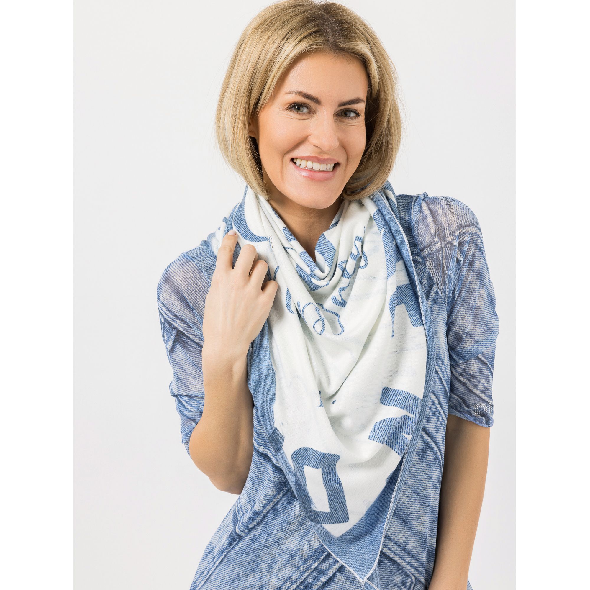 DINE 'N' DANCE Dreieckstuch platzierter Druck