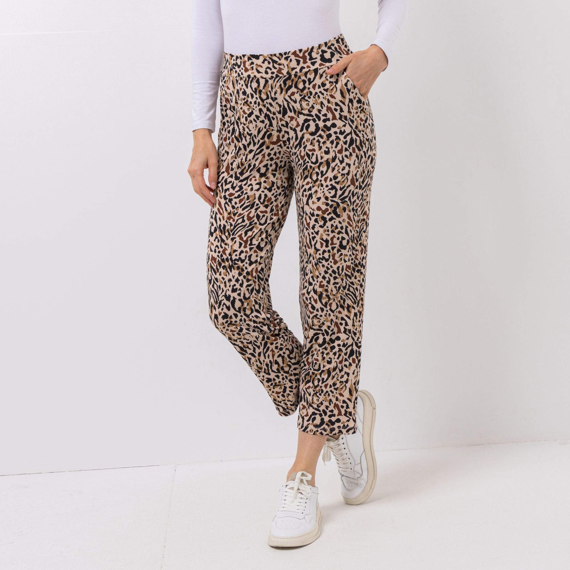 KIM & CO. Hose, knöchellang Brazil Knit Jersey 2 Eingrifftaschen gerader Beinverlauf