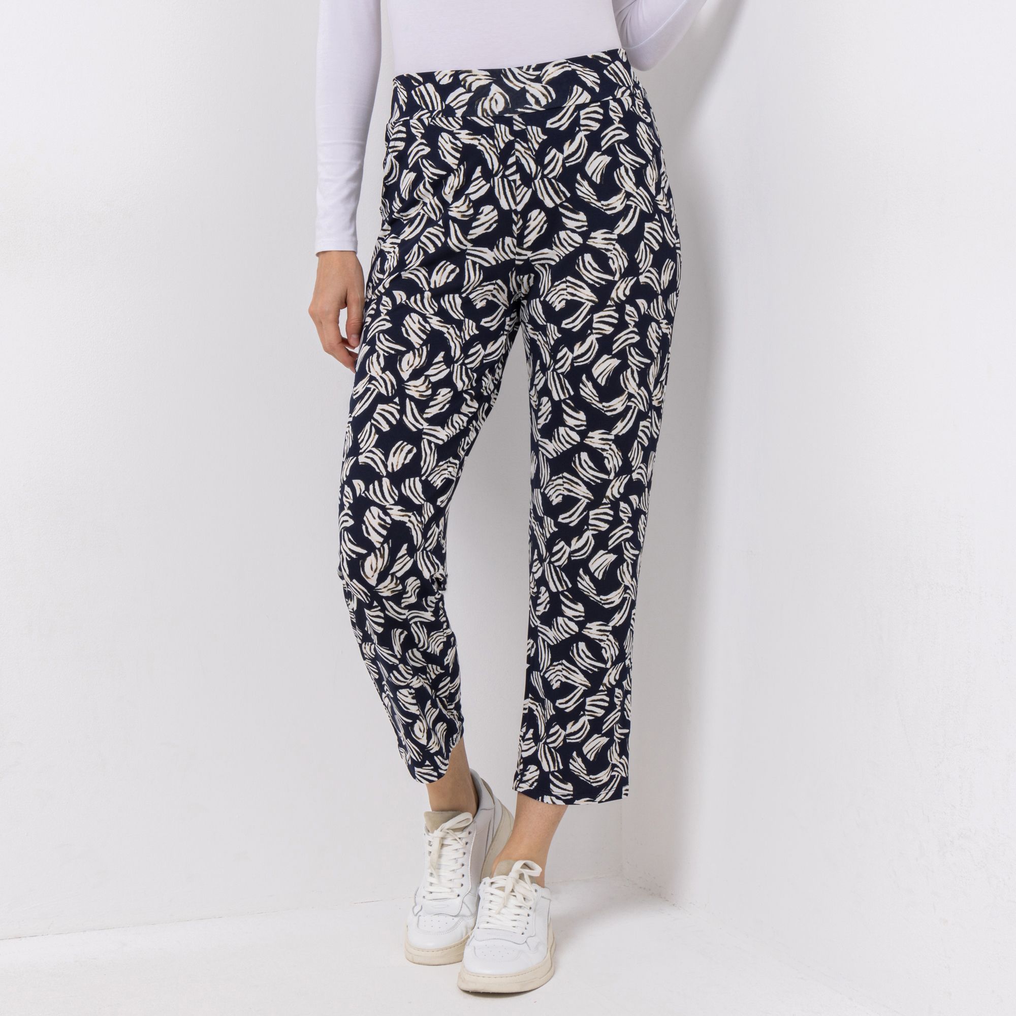 KIM & CO. Hose, knöchellang Brazil Knit Jersey 2 Eingrifftaschen gerader Beinverlauf