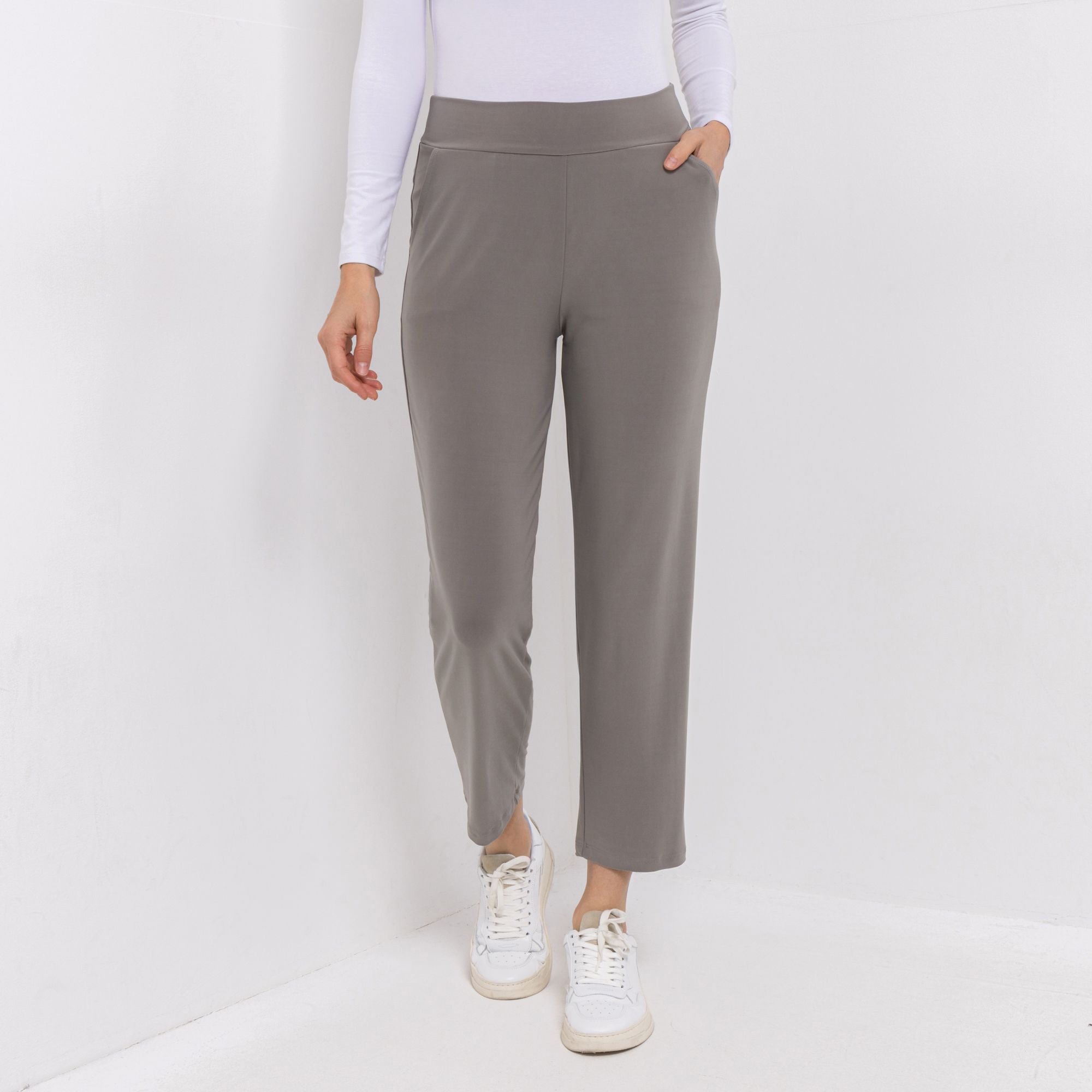 KIM & CO. Hose, knöchellang Brazil Knit Jersey 2 Eingrifftaschen gerader Beinverlauf