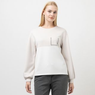 STEFFEN SCHRAUT Sweatshirt, langarm angedeutete Tasche Strasssteine leger weit