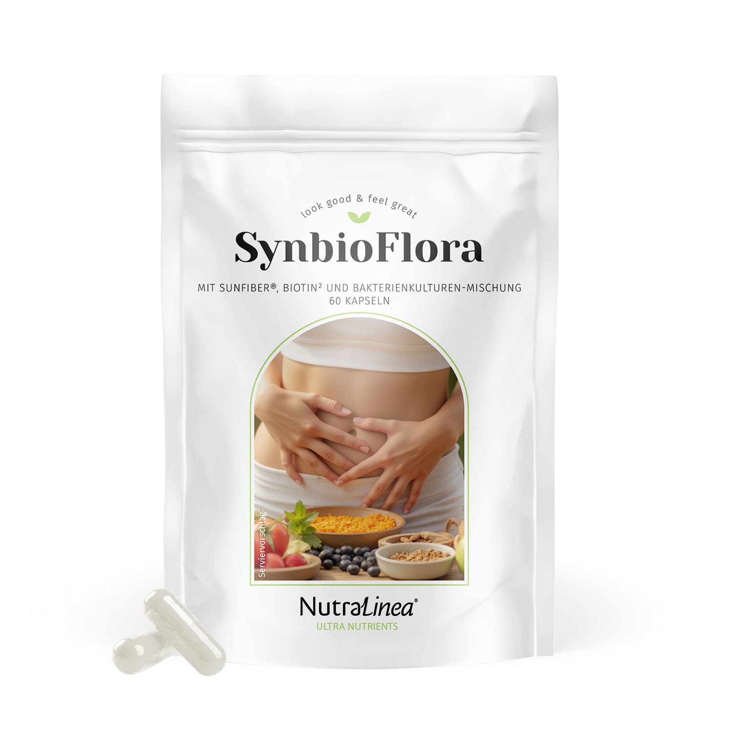 NutraLinea® Synbioflora mit Bakterienkulturen 60 Kapseln für 60 Tage