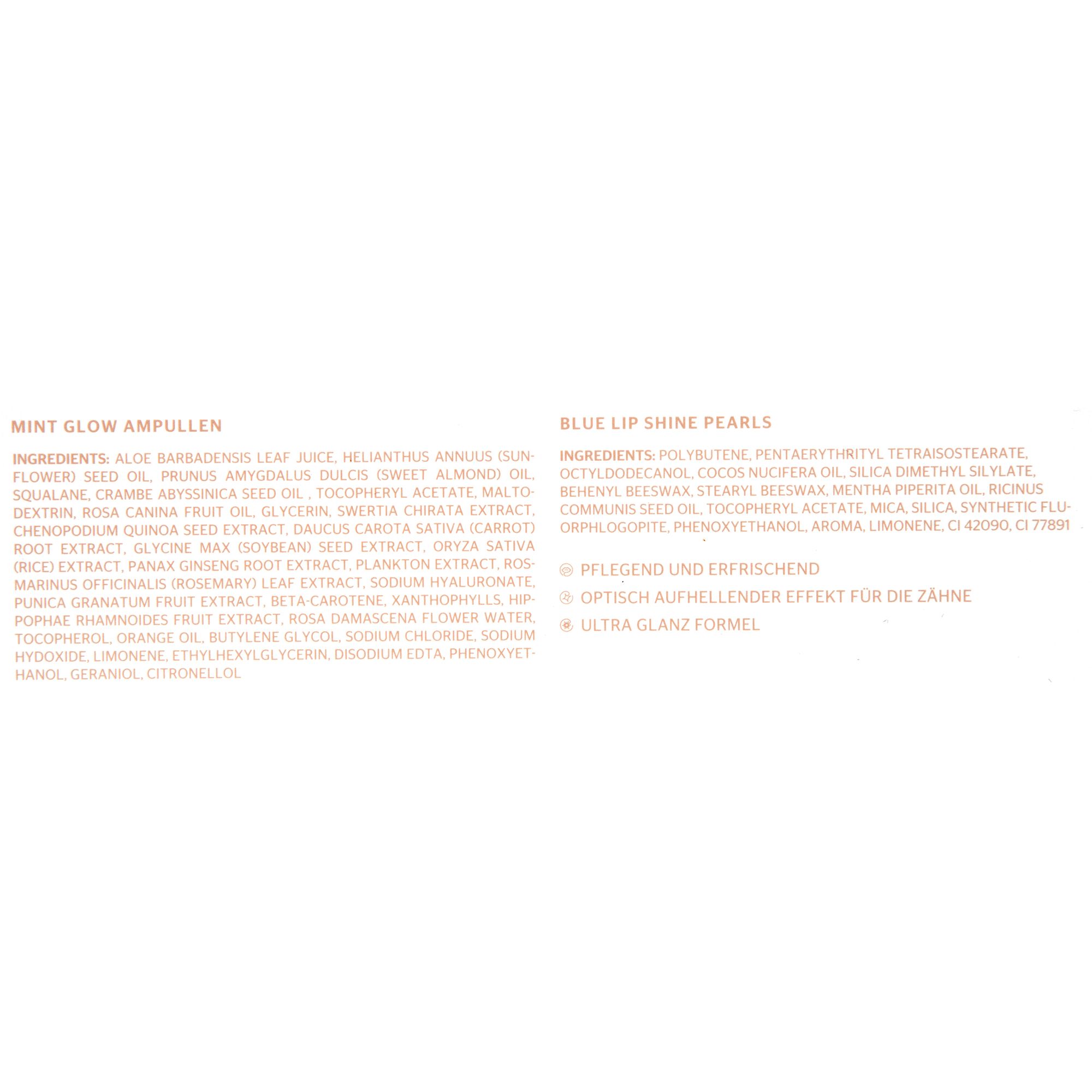 MINT Cosmetic Christmas Glow Set Ampullenkur 14x 1ml & Blue Lip Shine