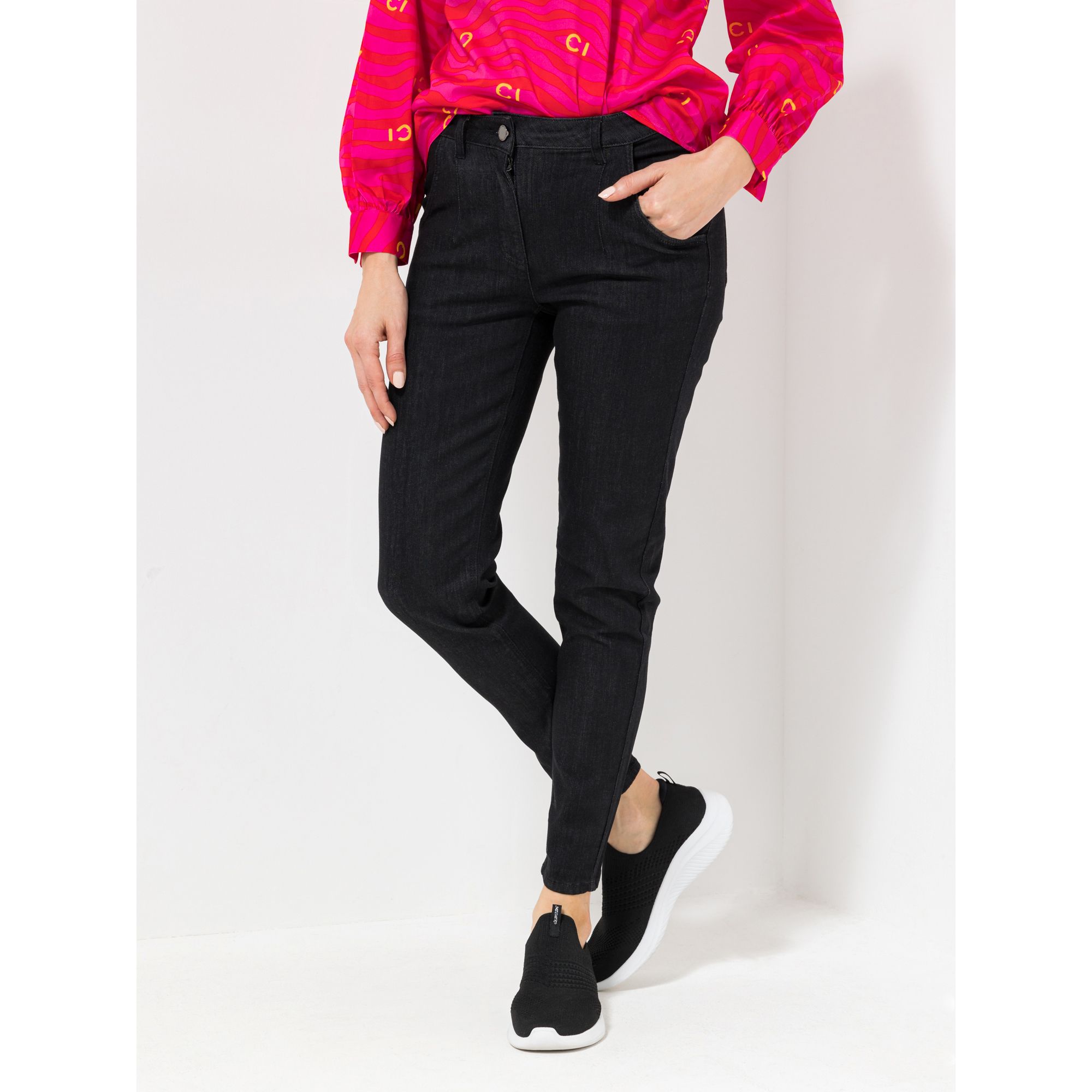 ICONIC by Marina Hoermanseder Jeans Justine Strassdetails schmales Bein