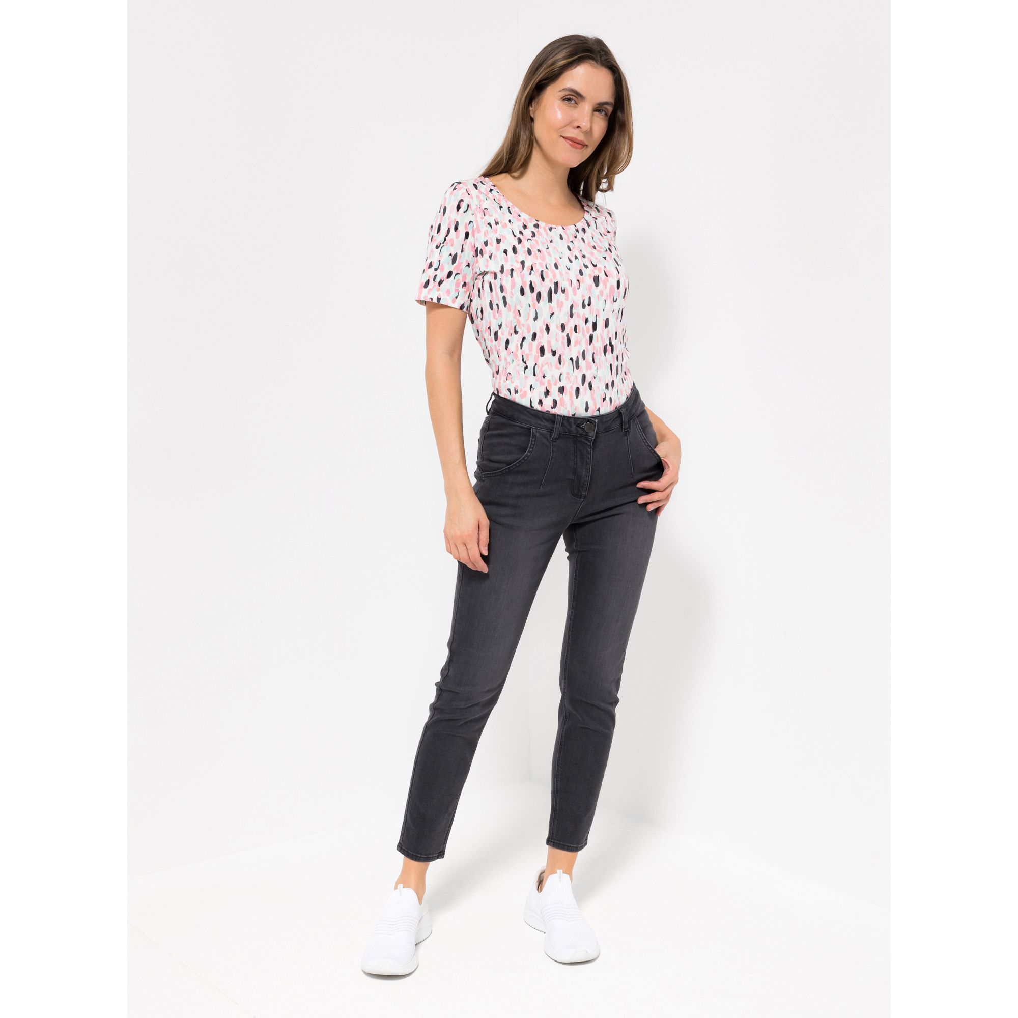 ICONIC by Marina Hoermanseder Jeans Justine Strassdetails schmales Bein