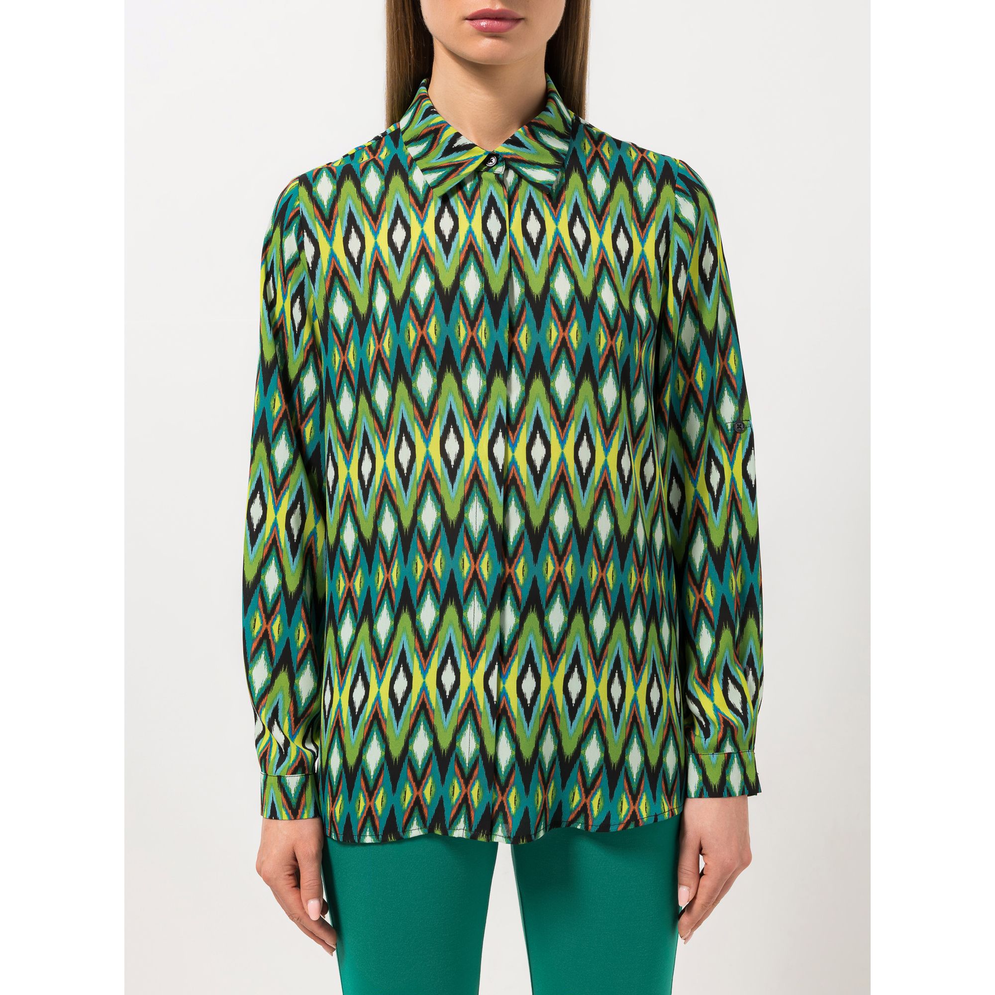 STEFFEN SCHRAUT Bluse Bali Blusenkragen verdeckte Knopfleiste leger weit