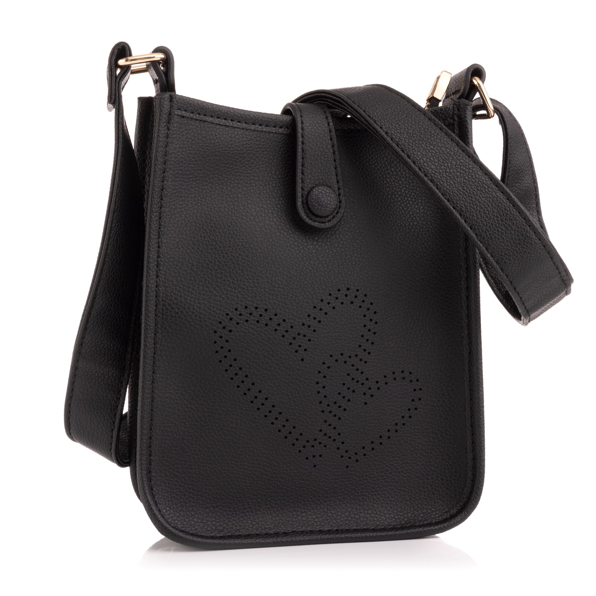 KIM & CO. Umhängetasche Leder-Optik Reissverschluss verstellbarer Gurt