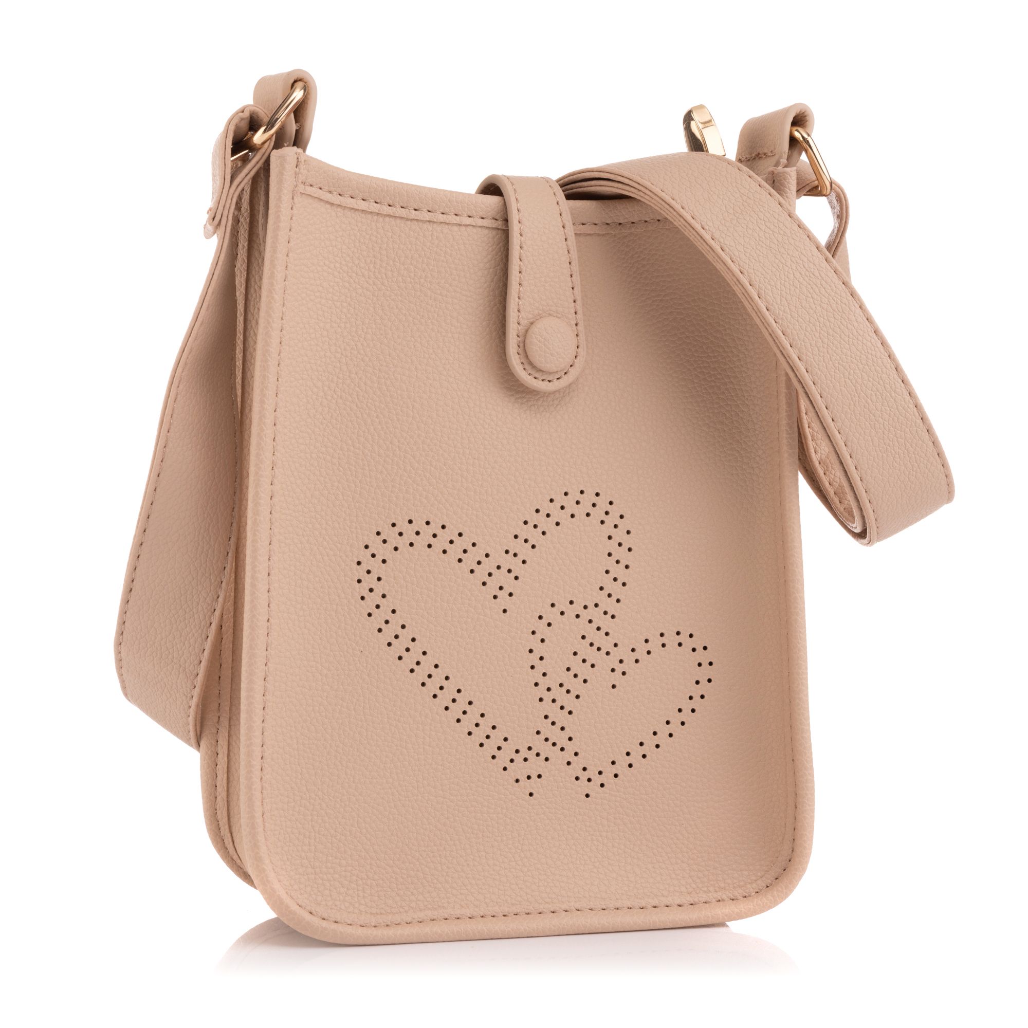 KIM & CO. Umhängetasche Leder-Optik Reissverschluss verstellbarer Gurt