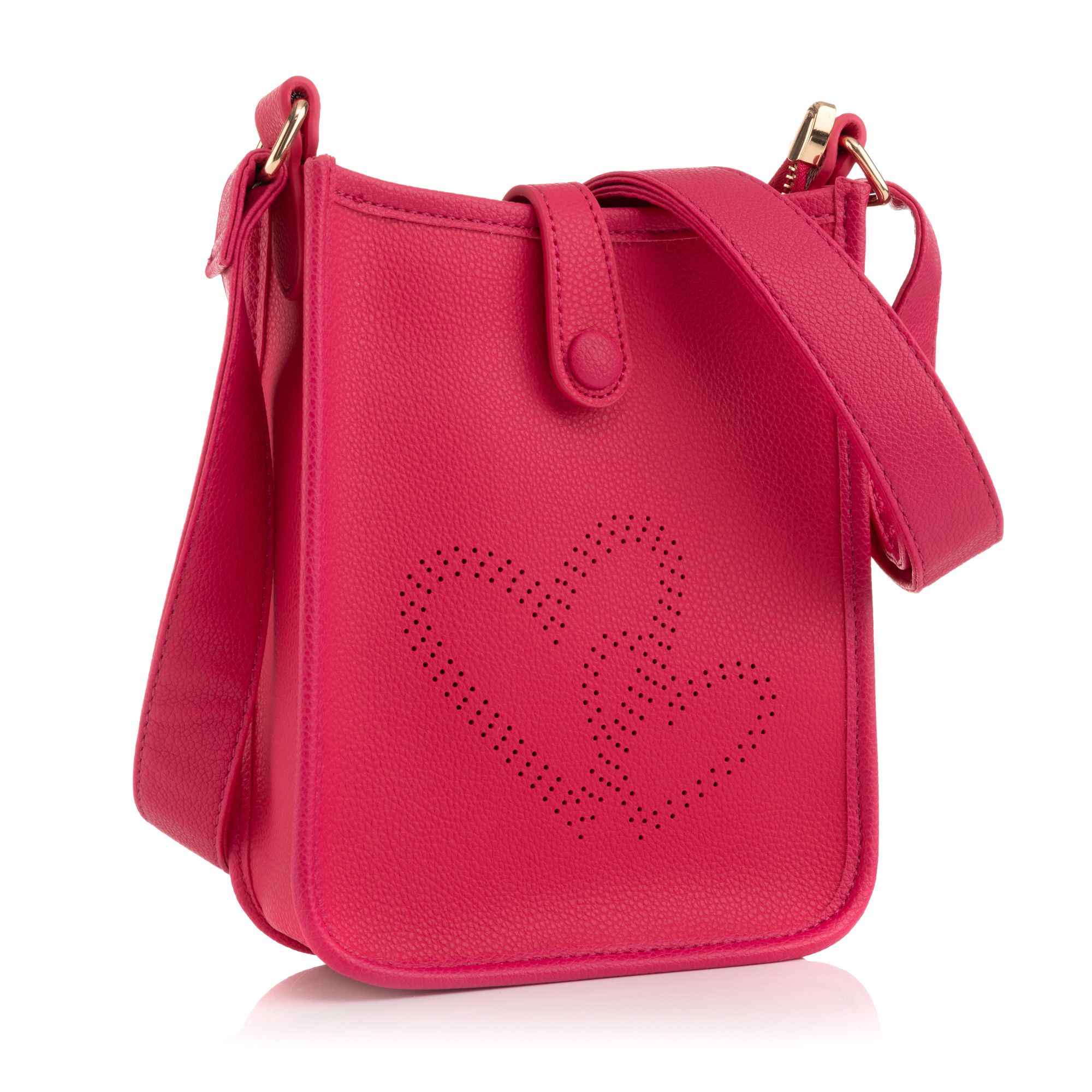 KIM & CO. Umhängetasche Leder-Optik Reissverschluss verstellbarer Gurt