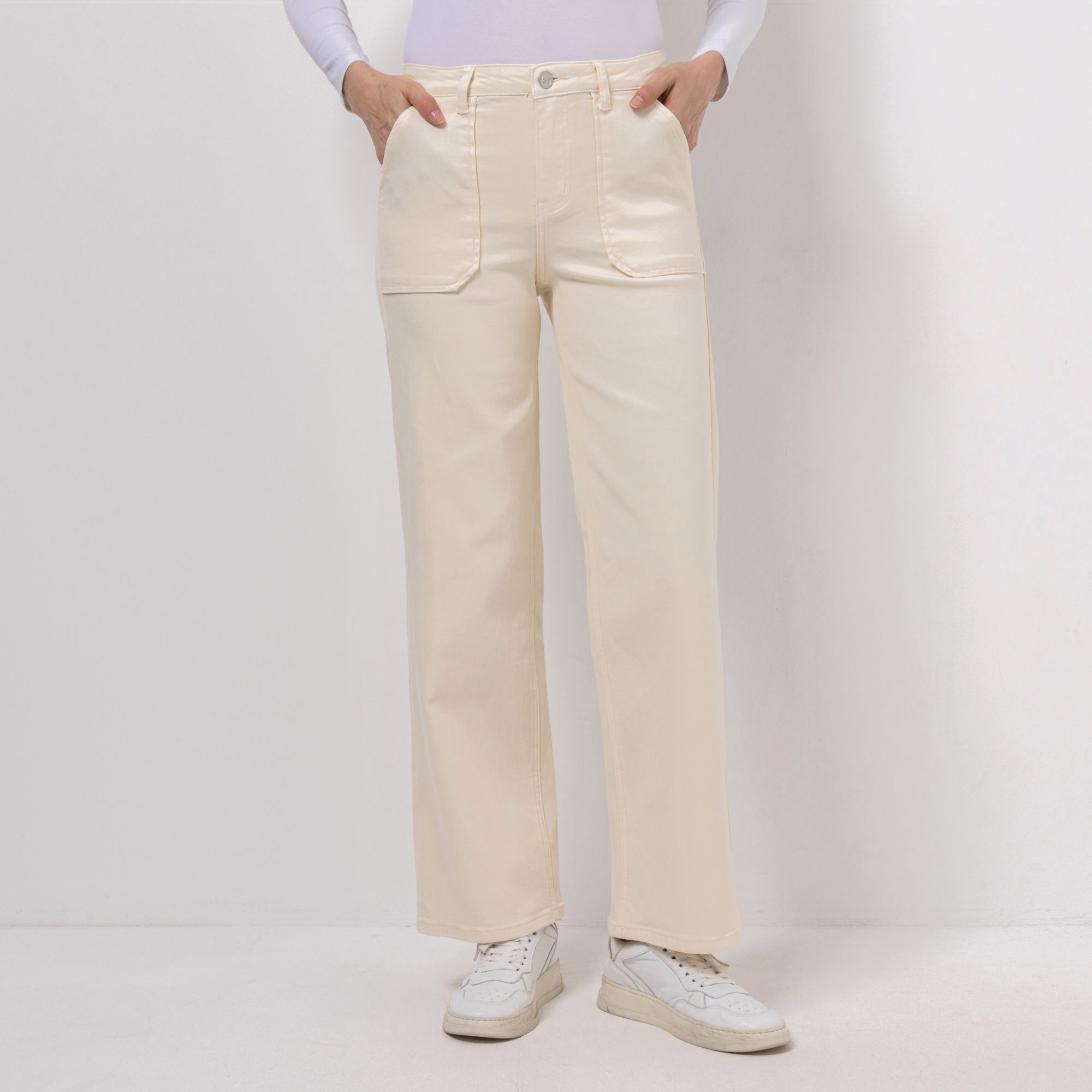 EVA LUTZ Hose sehr elastisches Material weites Bein