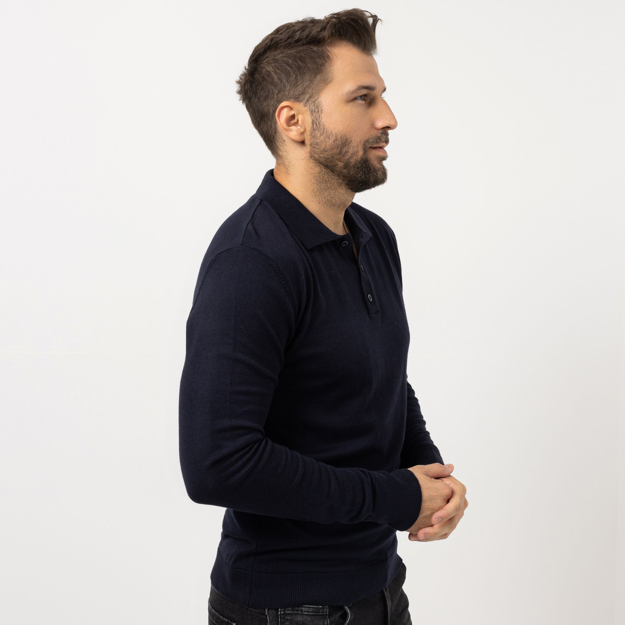 DINE 'N' DANCE Pullover 1/1-Arm Kragen Knopfleiste