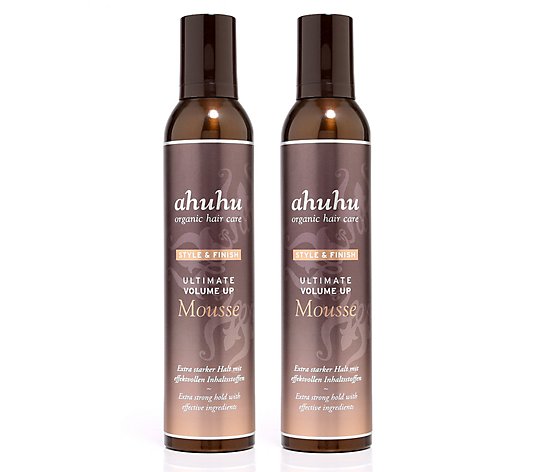 ahuhu organic hair care Ultimate Volume up Mousse 2x 300ml