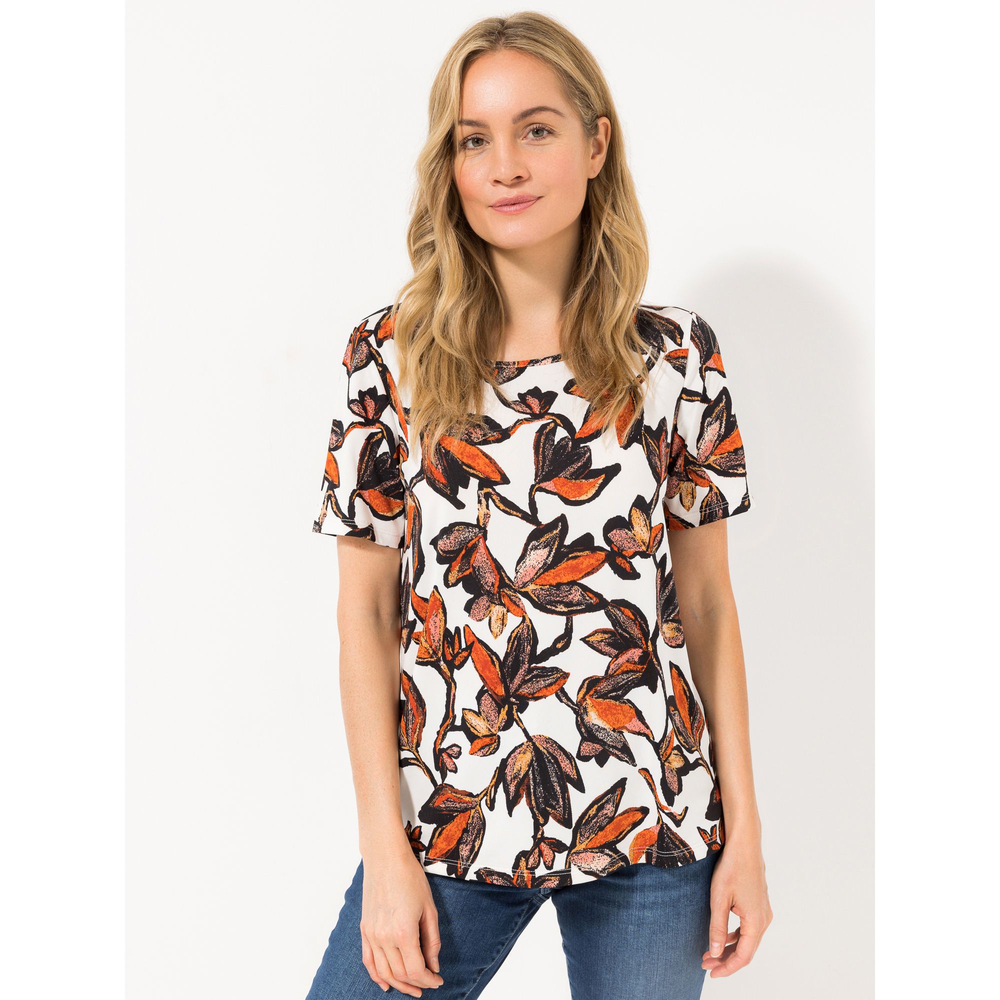 KIM & CO. Shirt, 1/2-Arm Brazil Knit Jersey Rundhalsausschnitt figurumspielend