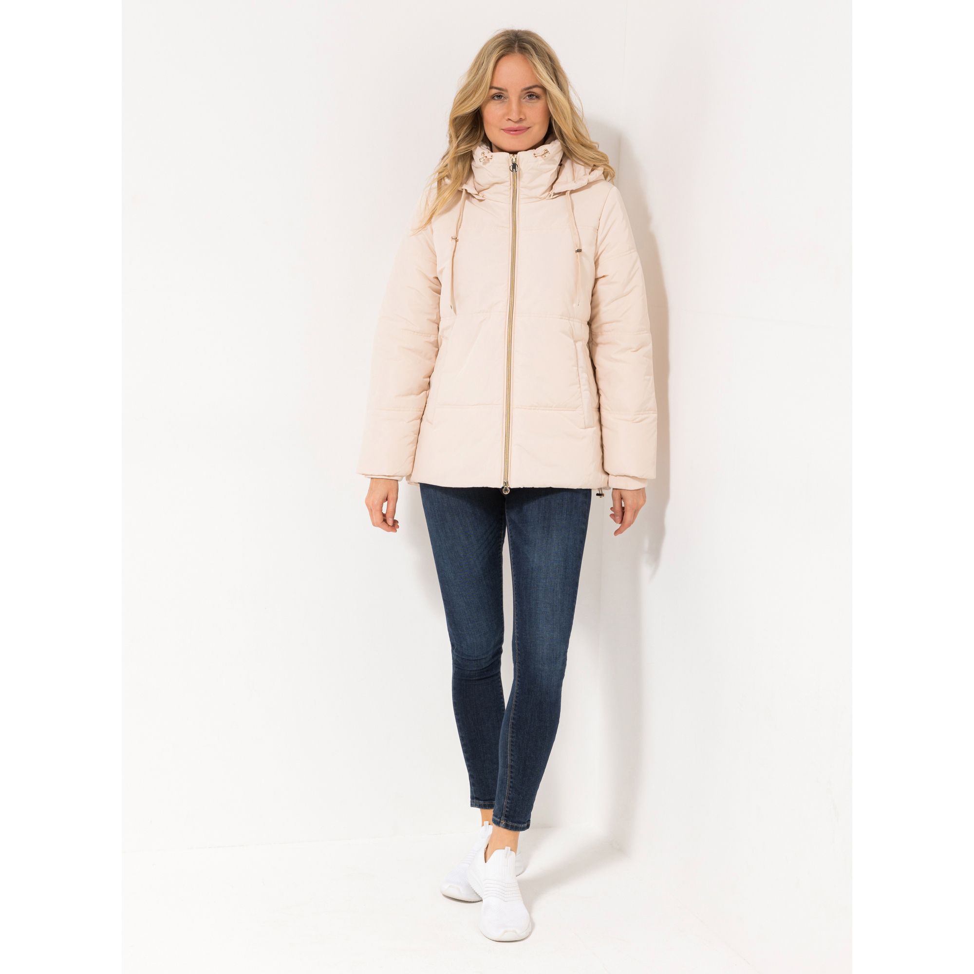 ICONIC by Marina Hoermanseder Steppjacke abnehmbare Kapuze leger weit