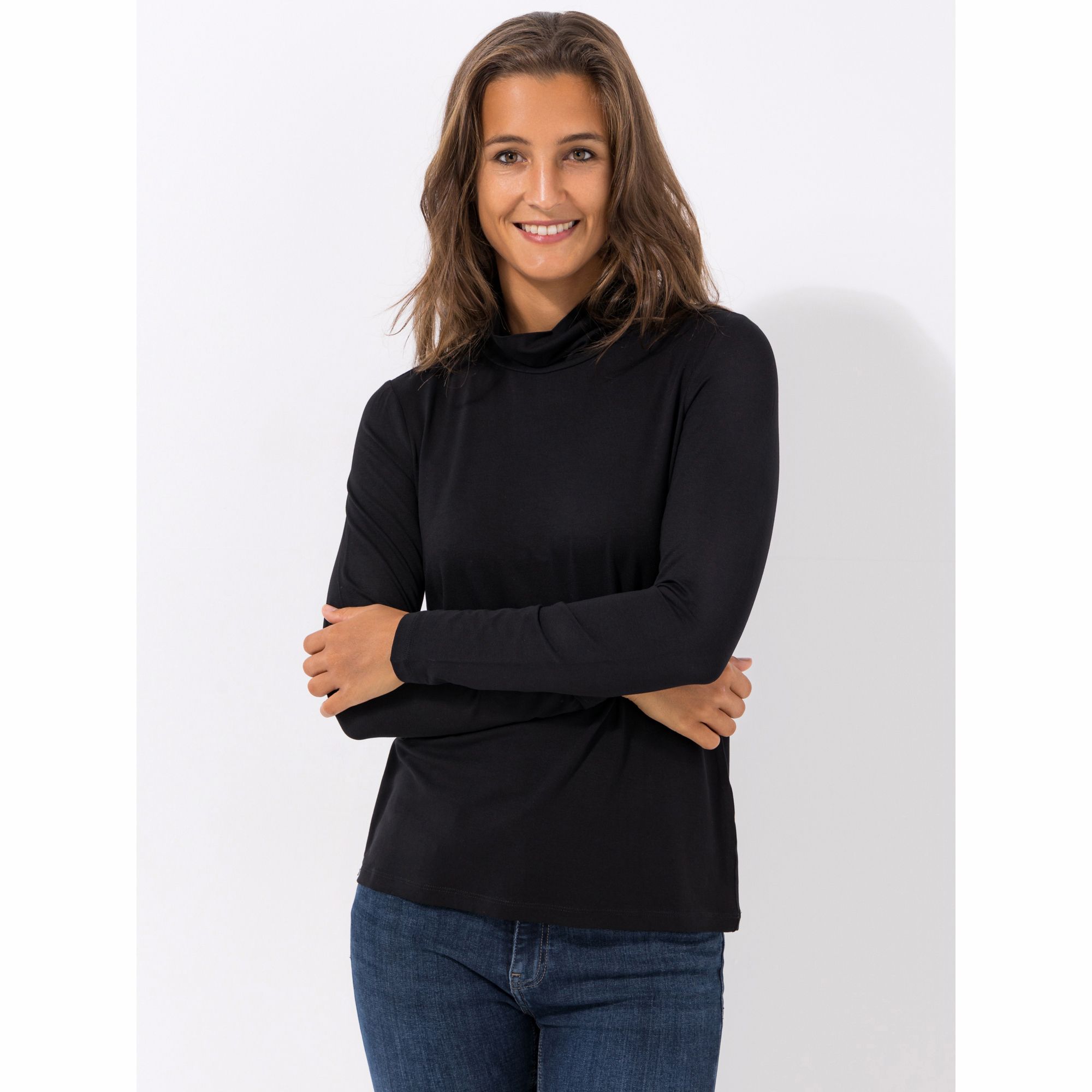 DINE 'N' DANCE Shirt, 1/1-Arm Rollkragen Allover-Muster figurumspielend