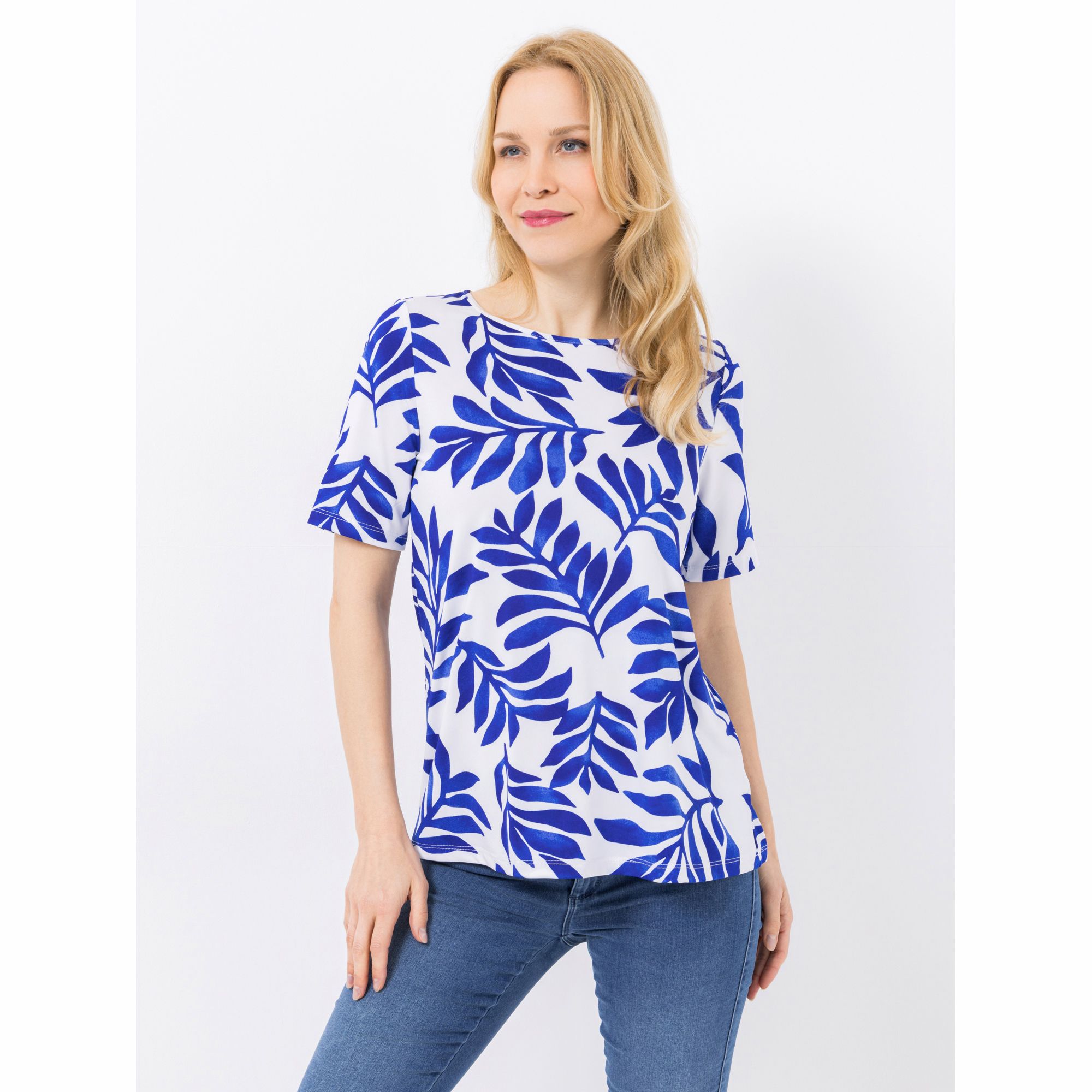 KIM & CO. Shirt, 1/2-Arm Brazil Knit Jersey Rundhalsausschnitt figurumspielend