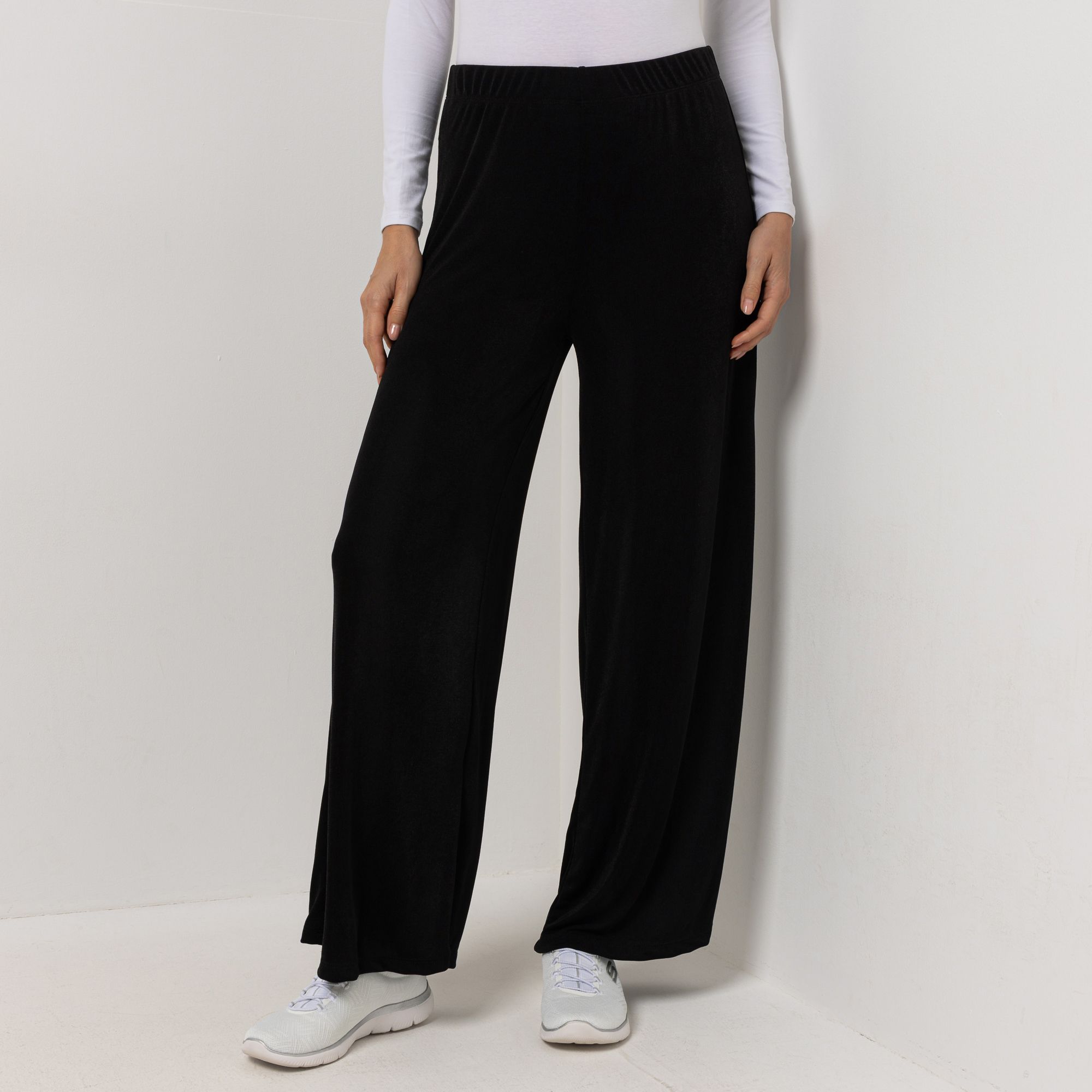 KIM & CO. Hose, 1/1-Länge Slinky Jersey Rundumdehnbund weiter Beinverlauf