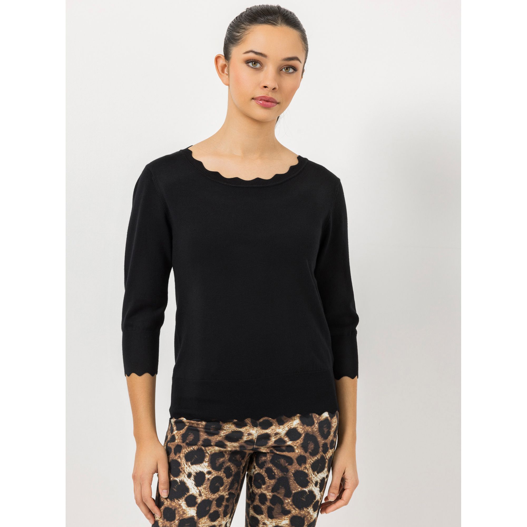 STEFFEN SCHRAUT Pullover Lecce 3/4-Arm Wellenkante figurbetont