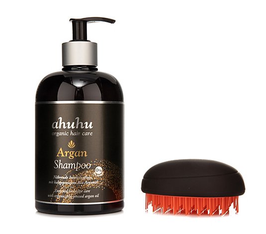 ahuhu organic hair care Argan Shampoo 500ml & Soft Touch Brush