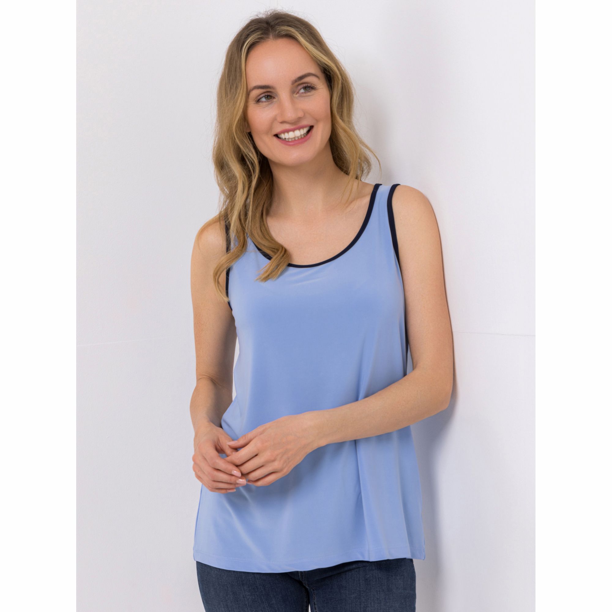 KIM & CO. Top Brazil Knit Jersey Kontrastpiping figurumspielend