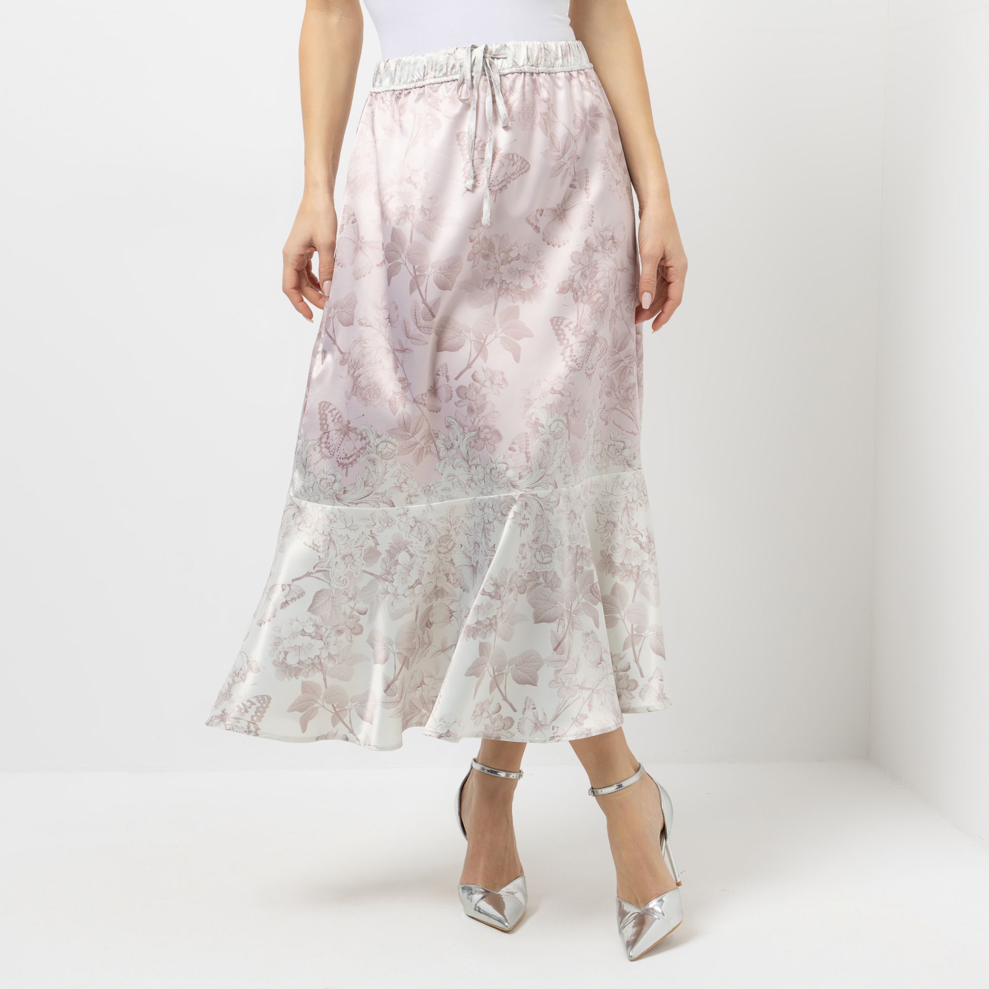 SCHIFFHAUER MUNICH® Rock Rundumdehnbund Allover-Druck weite Form