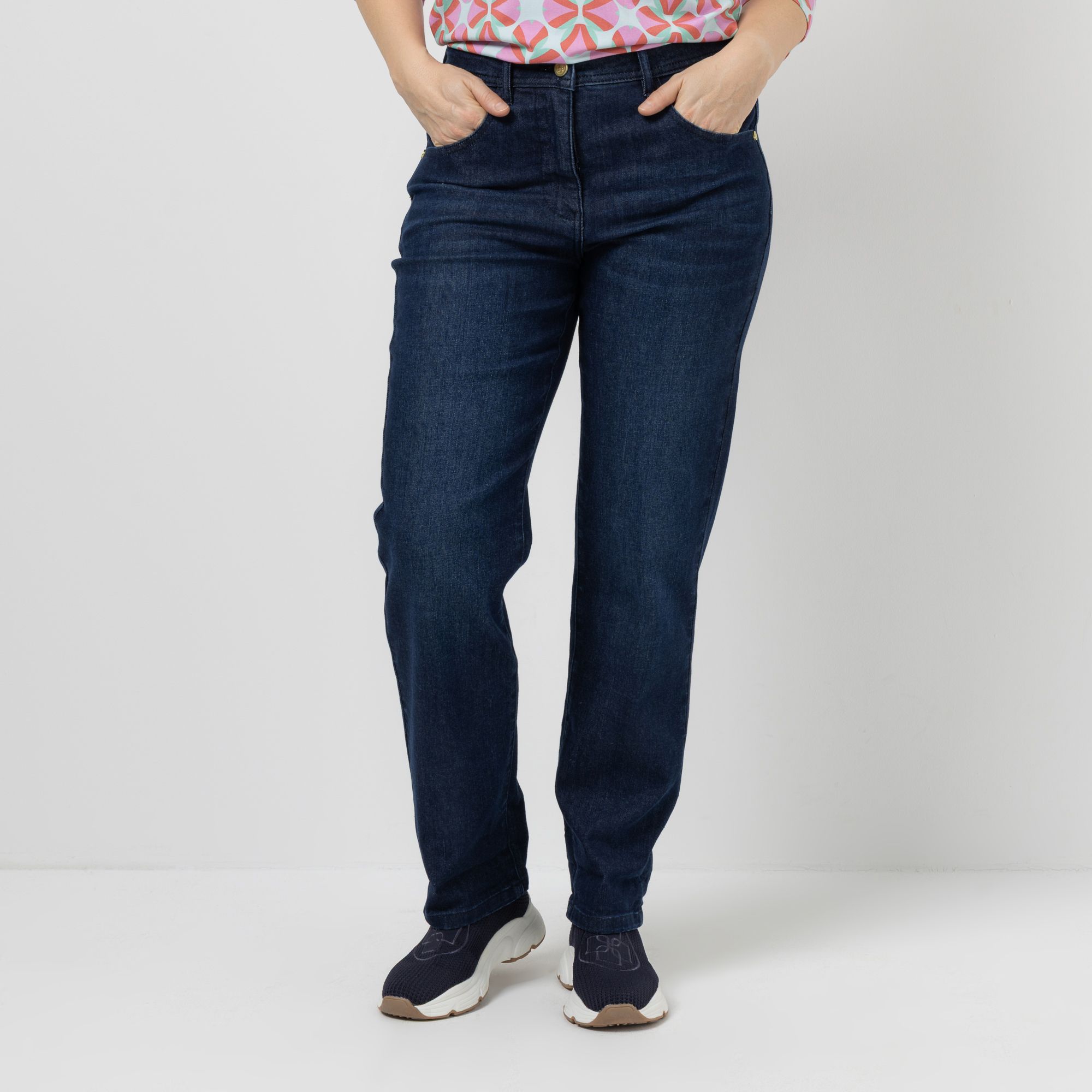 DAWID by Dawid Tomaszewski Jeanshose mit Umschlag am Saum gerades Bein