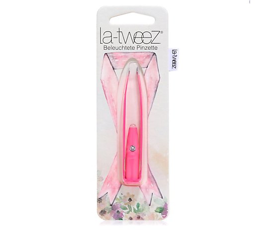 LA-TWEEZ Pro-Illuminating Pinzette mit LED & Swarovski-Kristall Pink Ribbon Edition