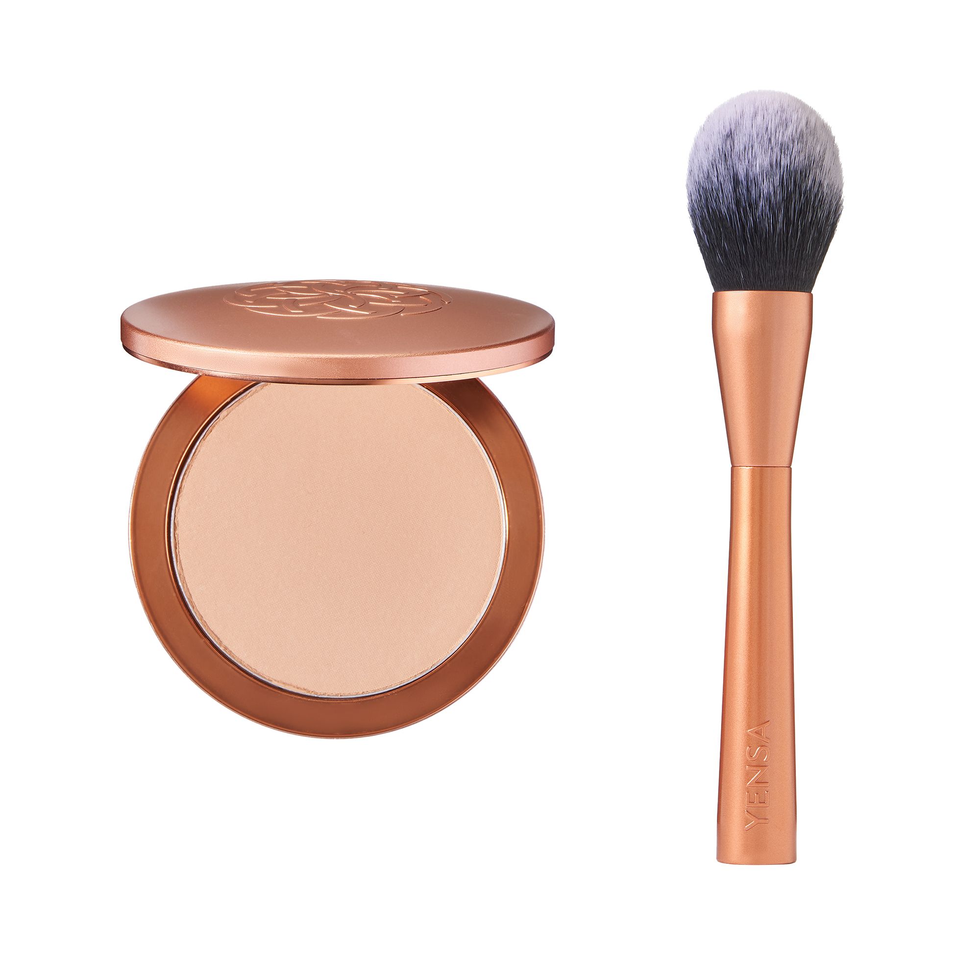 YENSA Super Serum Silk Pressed Powder Foundation 10g mit Pinsel