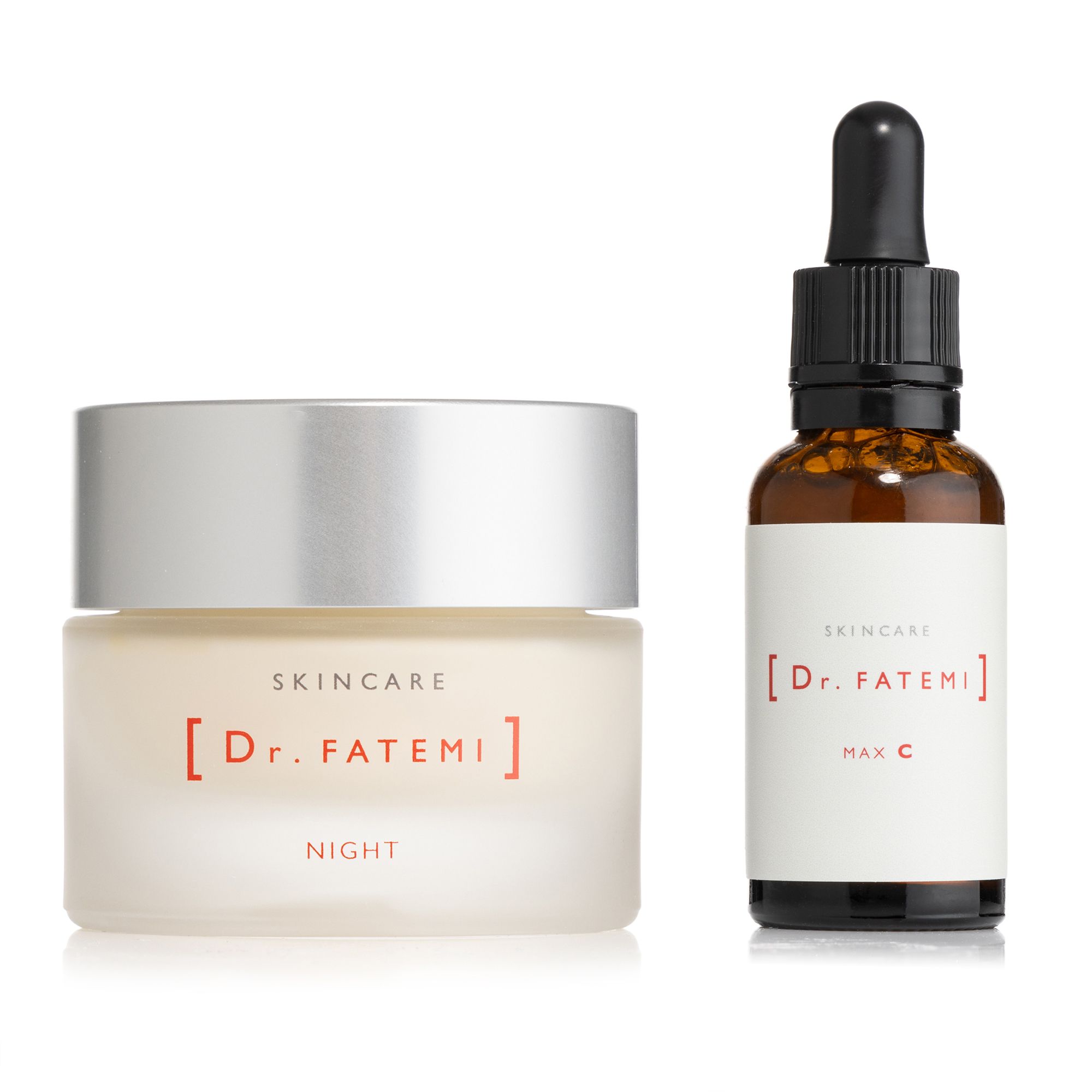 DR. FATEMI SKINCARE Aktiv Konzentrat Vitamin C Serum 30ml & regenerierende Nachtcreme 50ml