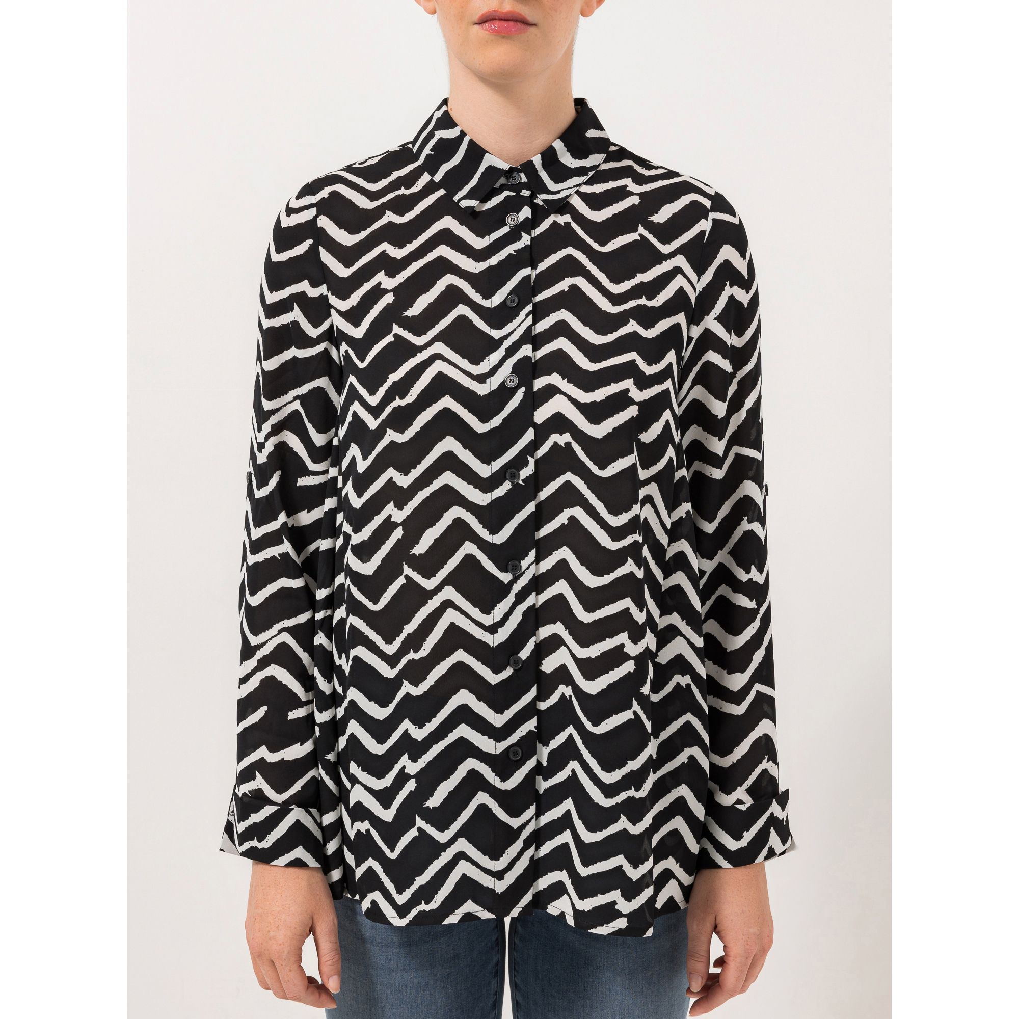 STEFFEN SCHRAUT Bluse, Capri, 1/1-Arm 100% recyceltes Polyester leger weit