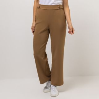 KIM & CO. Hose, lange Form Ponti Crepe Jersey 2 Eingrifftaschen weites Bein