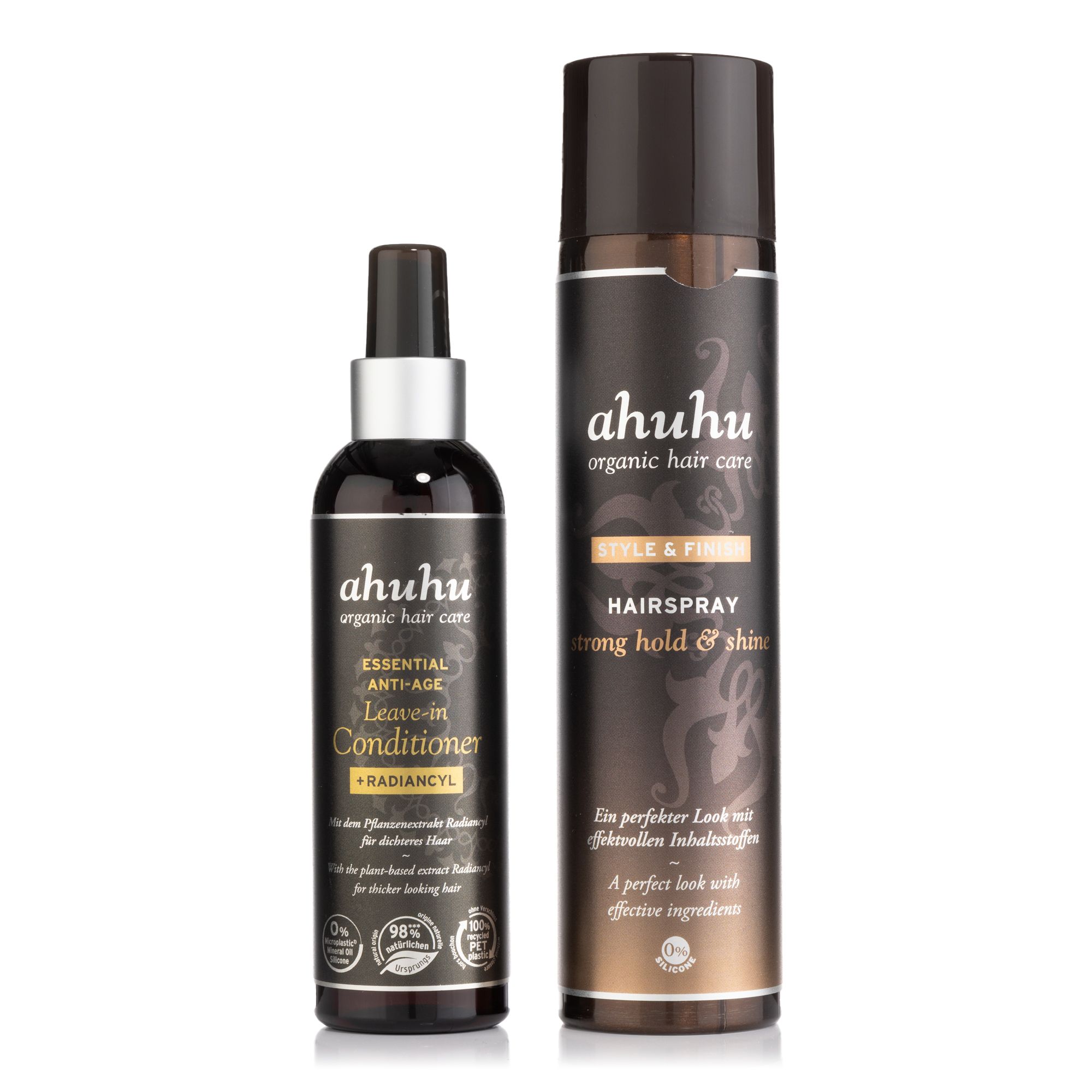 ahuhu organic hair care Anti-Age Leave-In Conditioner 200ml & Hairspray 300ml