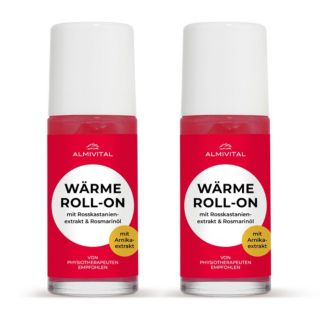 ALMIVITAL Wärme Roll-On mit Arnika & Rosmarinöl 2x 50ml