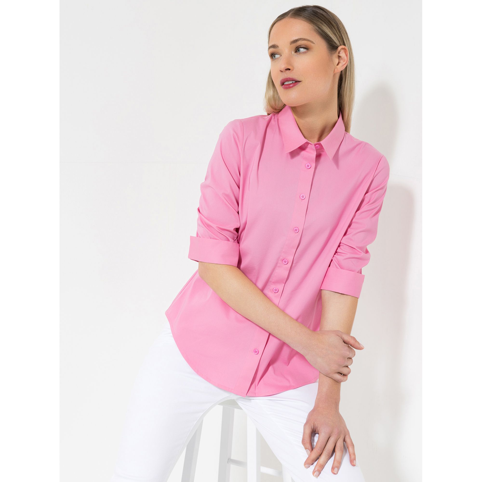 STEFFEN SCHRAUT Hemdbluse, Siena 3/4 Arm durchgeknöpft figurumspielend