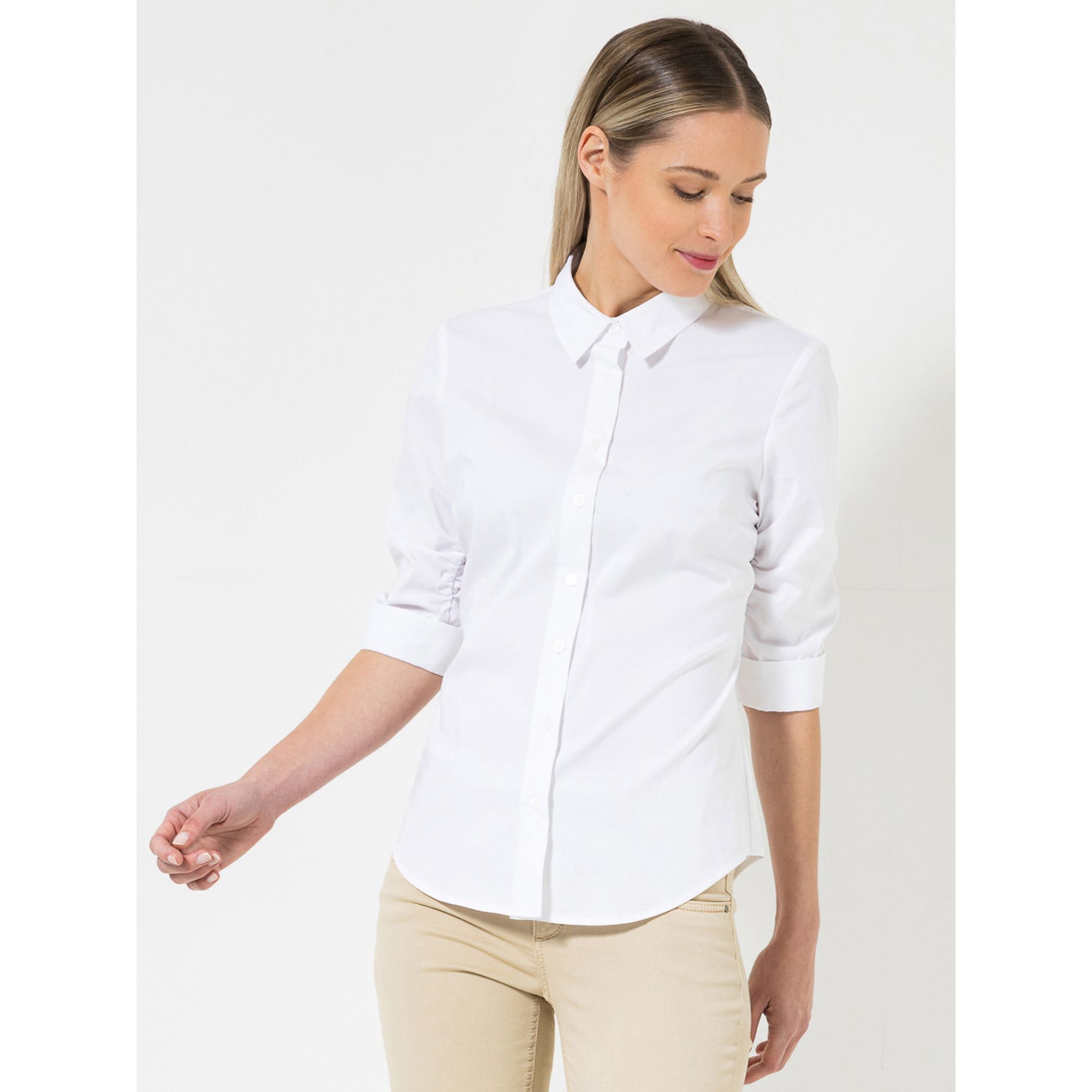 STEFFEN SCHRAUT Hemdbluse, Siena 3/4 Arm durchgeknöpft figurumspielend