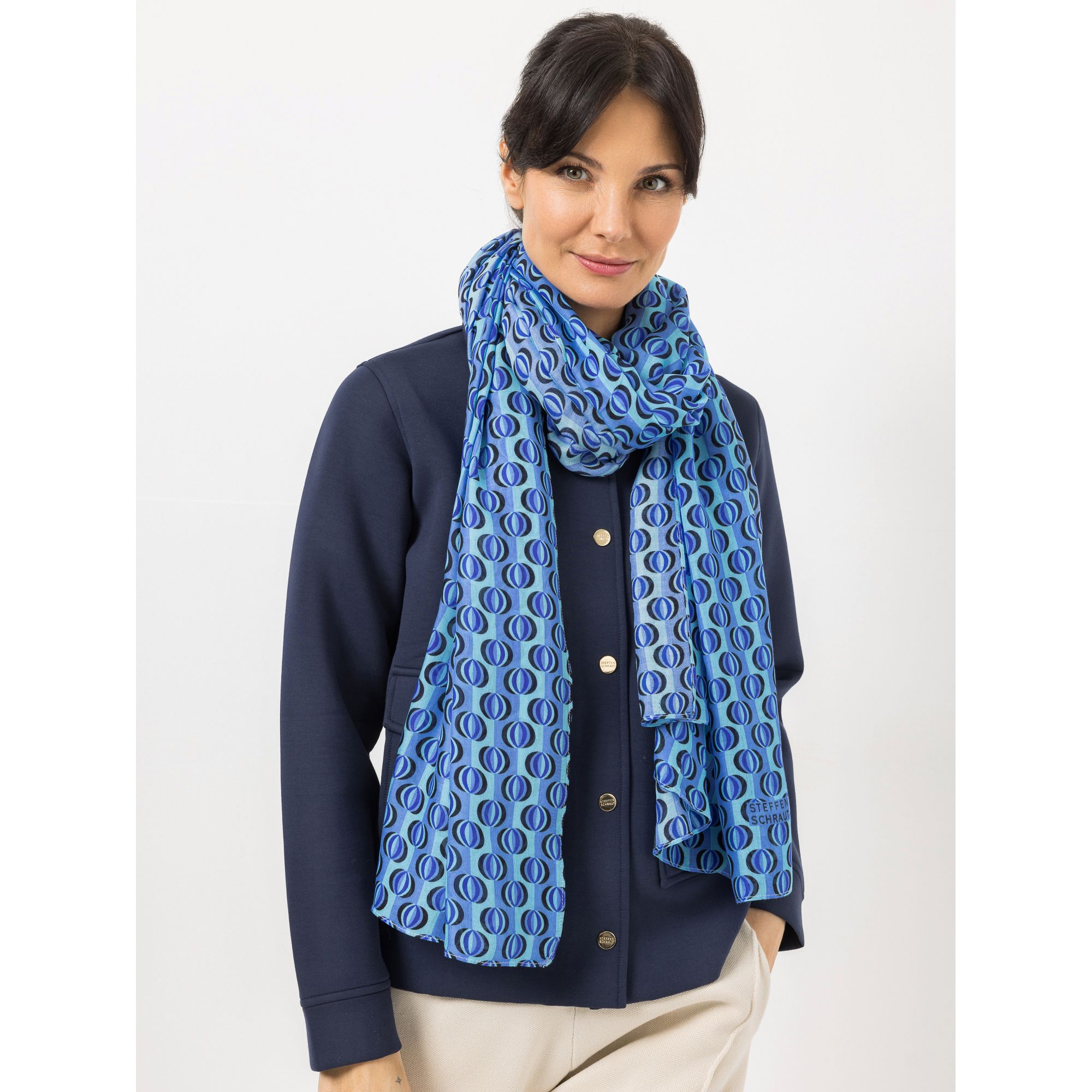 STEFFEN SCHRAUT Tuch Biarritz Allover-Druck aus ECOVERO Viskose ca. 100x200cm