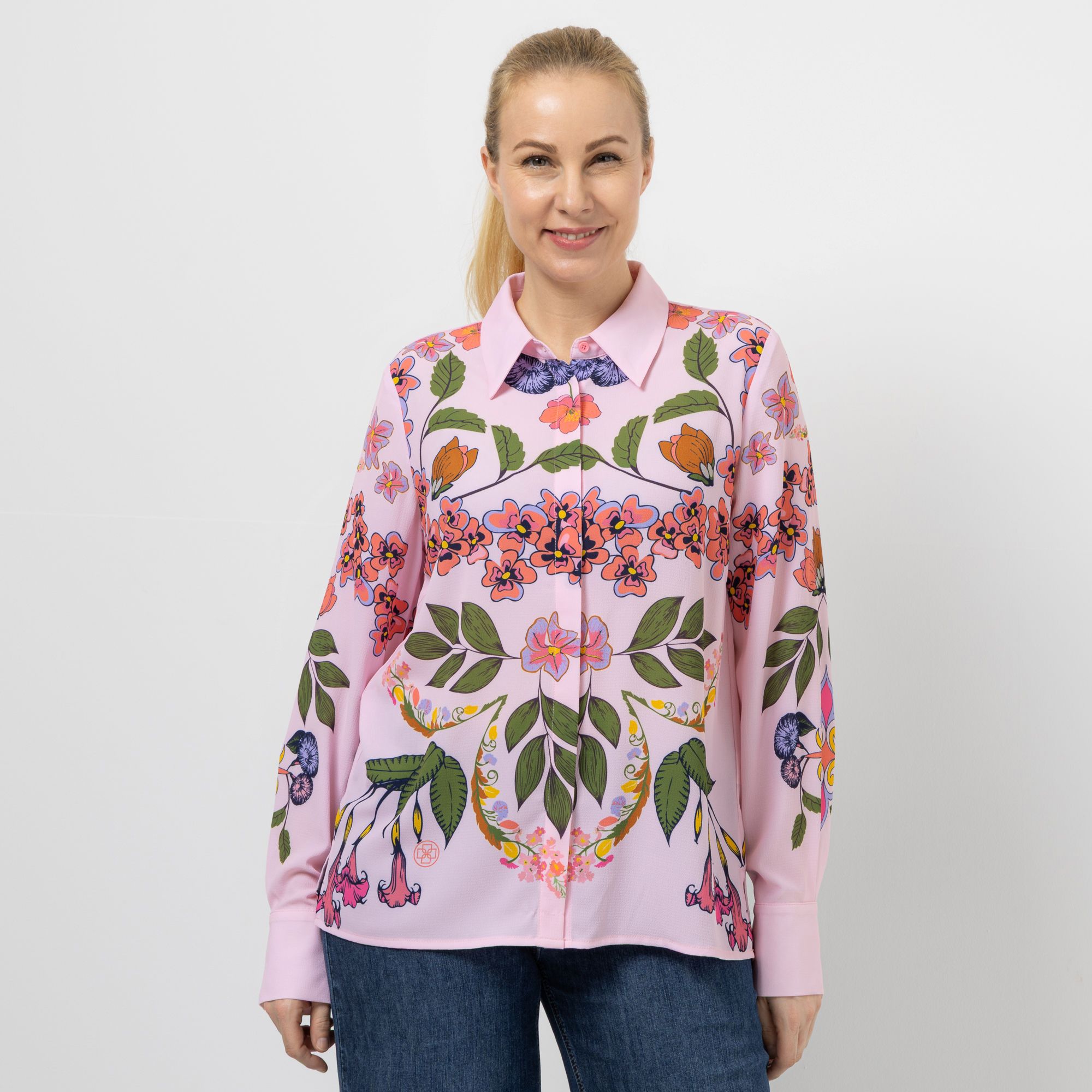 DAWID by Dawid Tomaszewski Bluse platzierter Druck figurumspielend