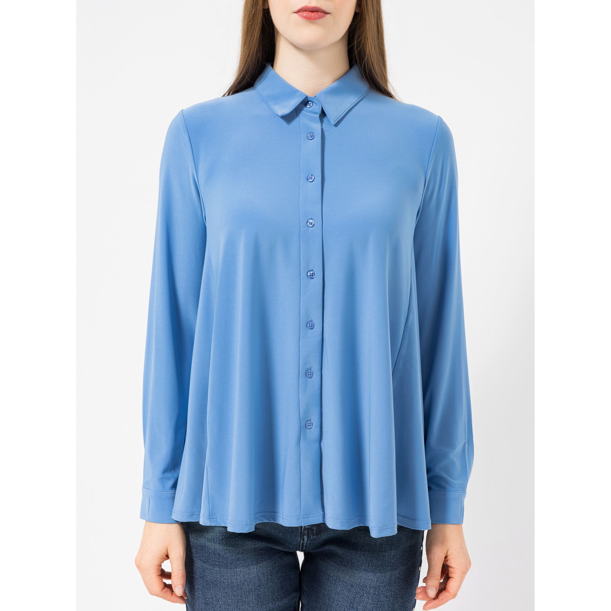 STEFFEN SCHRAUT Jerseybluse Sanremo Manschetten ausgestellter Saum leger weit