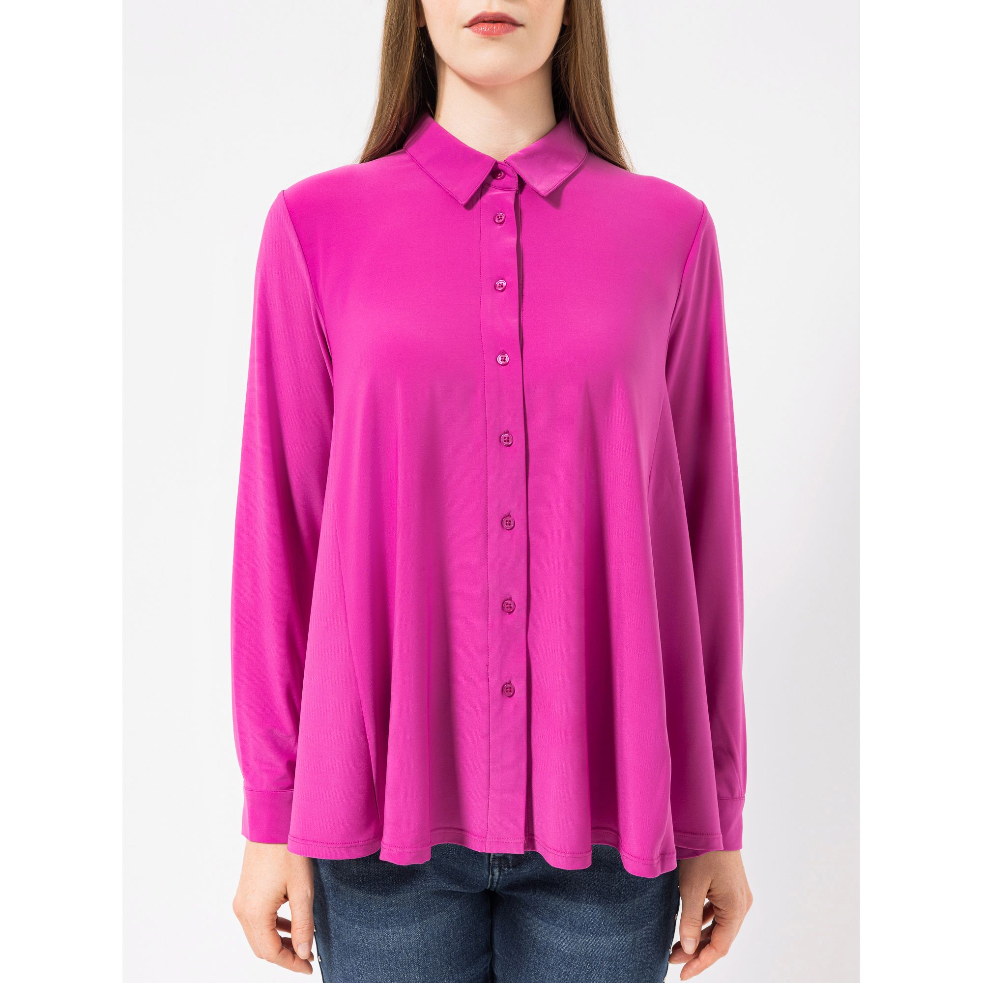 STEFFEN SCHRAUT Jerseybluse Sanremo Manschetten ausgestellter Saum leger weit