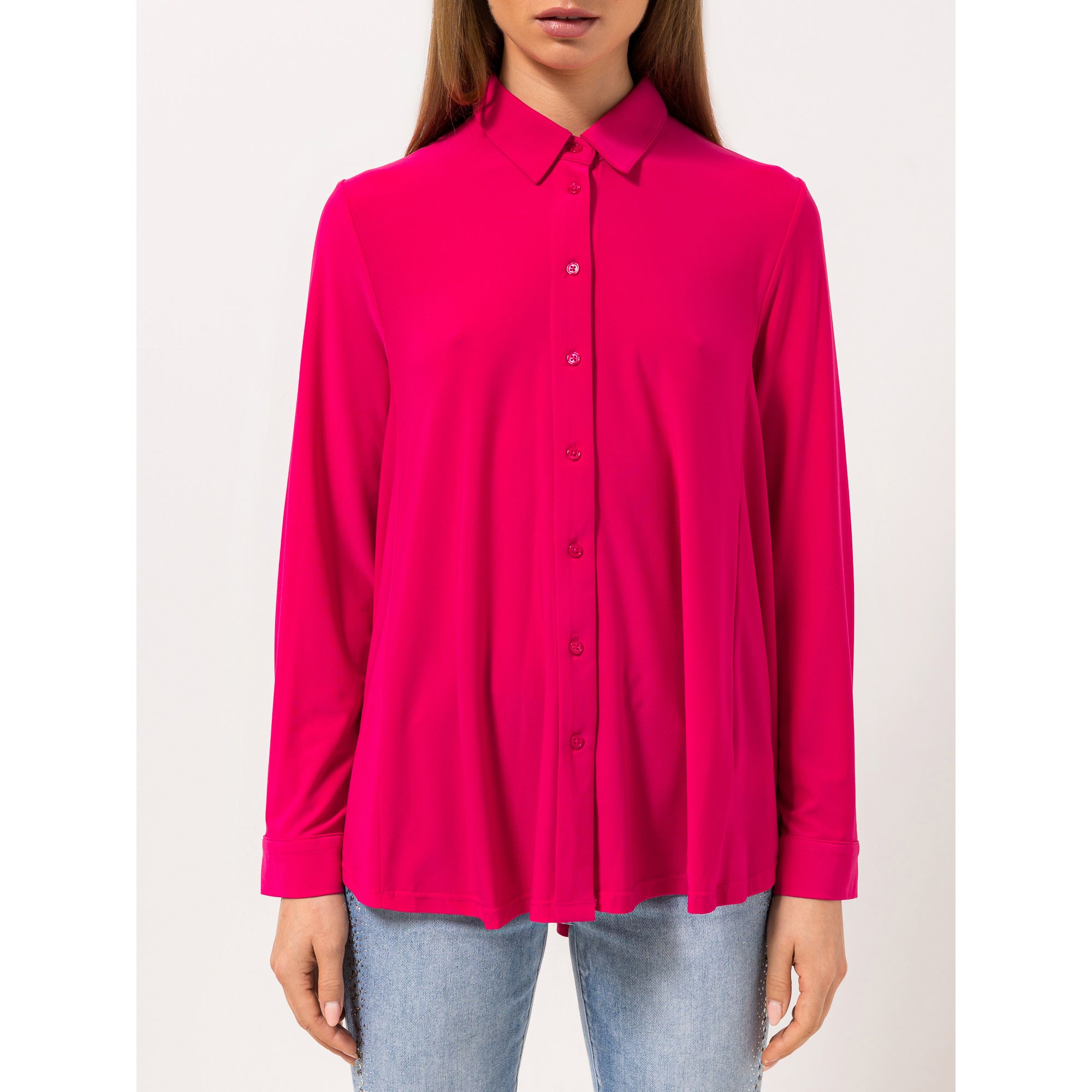 STEFFEN SCHRAUT Jerseybluse Sanremo Manschetten ausgestellter Saum leger weit